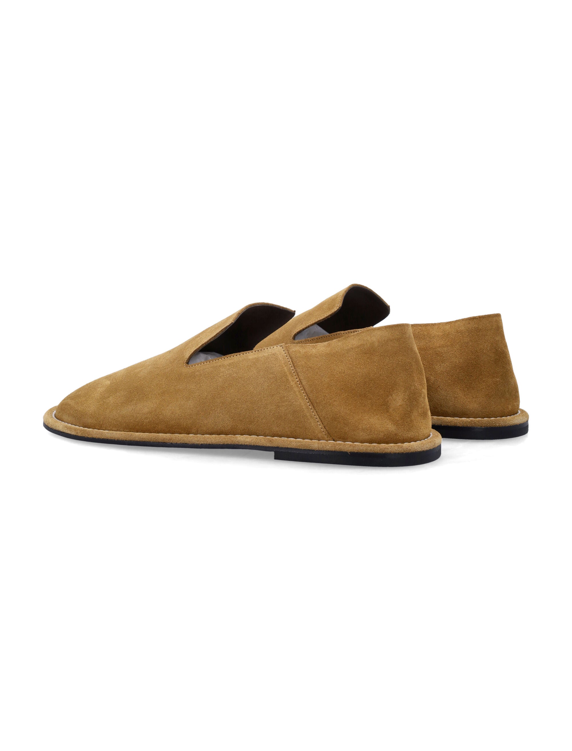 Brown Suede Midi Slippers