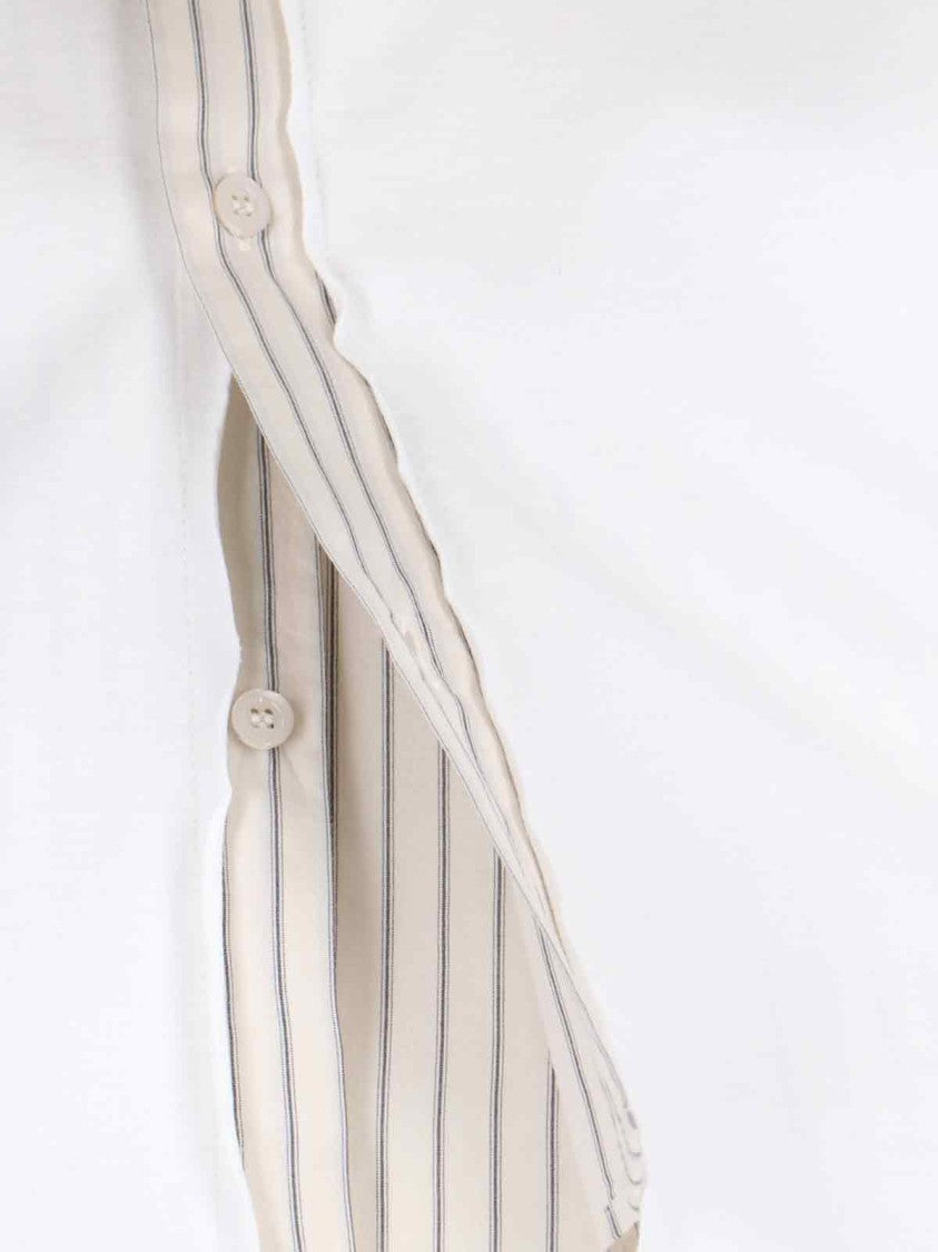 Inverted Shirt – White & Beige