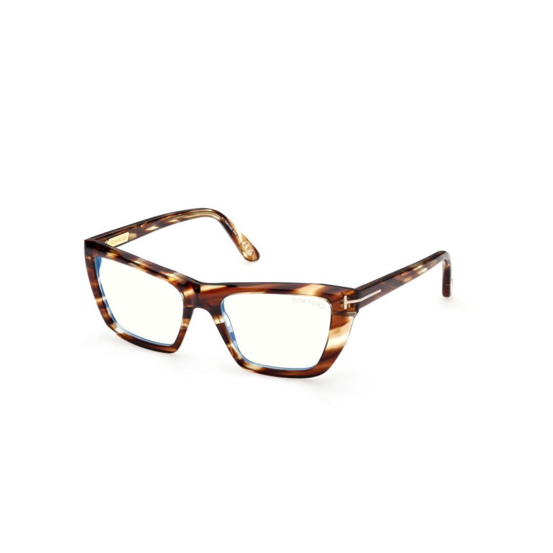 Ft6047-B Angular Tortoiseshell Acetate Eyeglasses