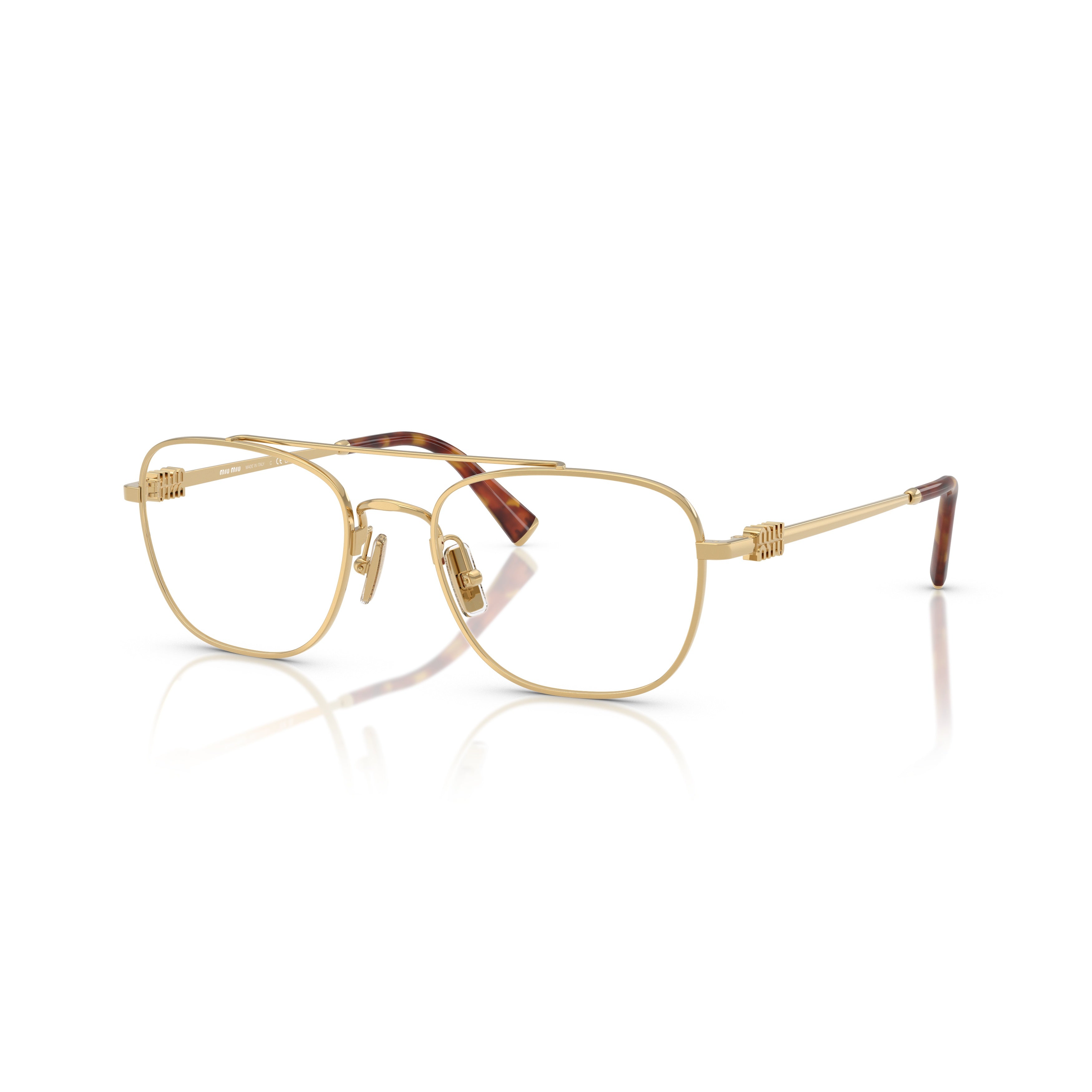 0mu 51wv Gold Finish Metal Sunglasses