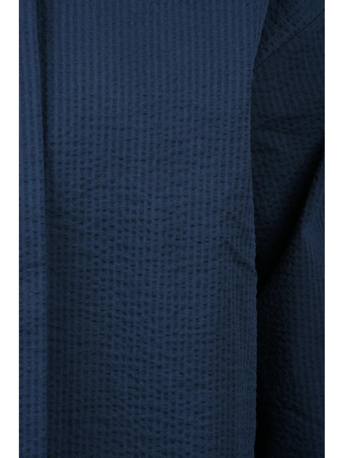 Blue Cotton Elastane Short Shirt