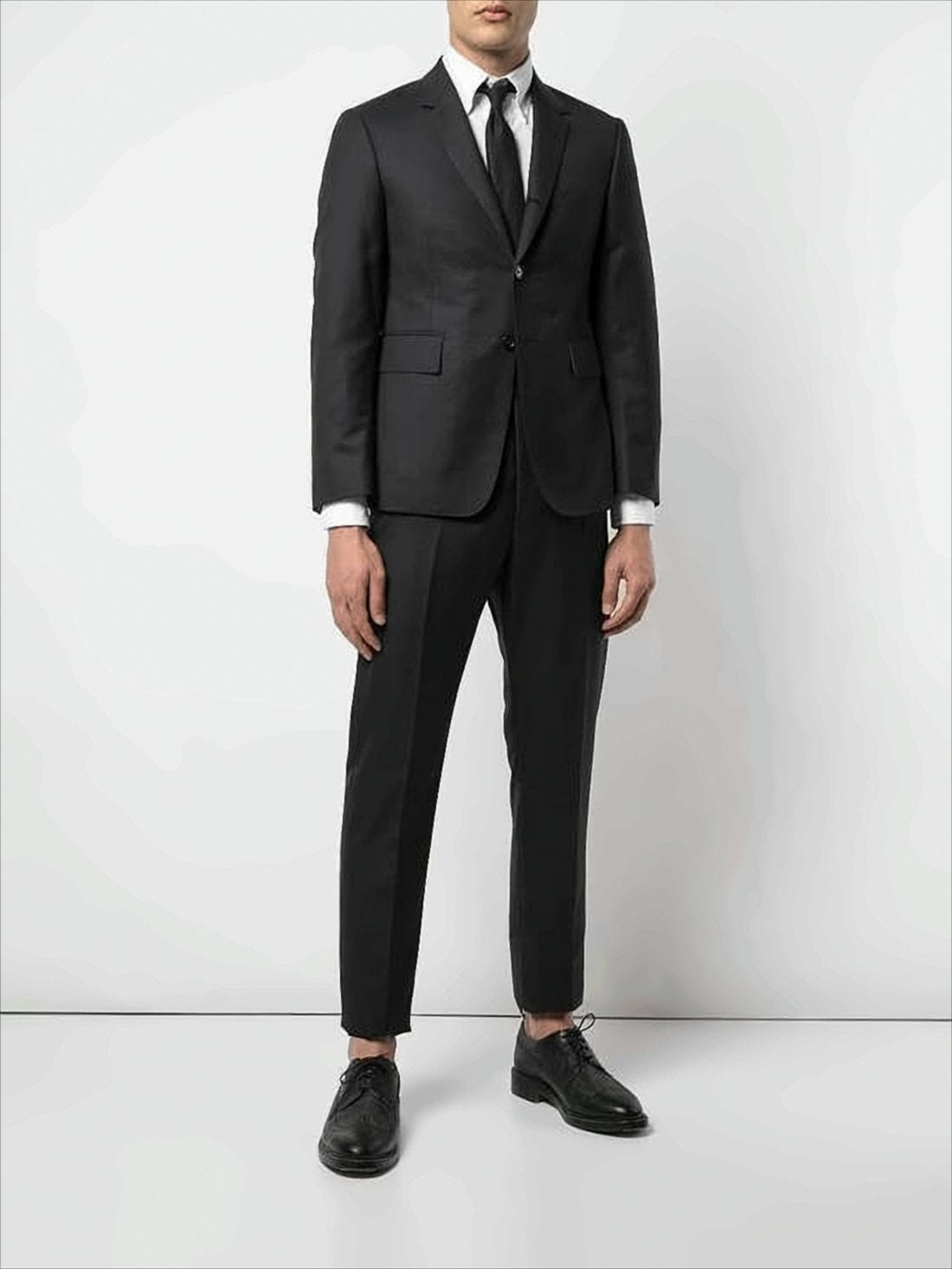 Tailored Black Suit Set with Fitted Blazer