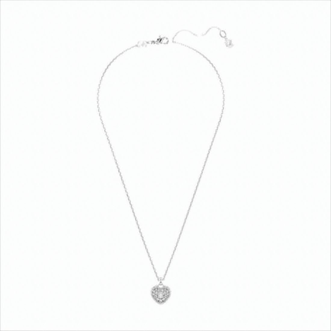Heart-Shaped Pendant Necklace with Polished Metal