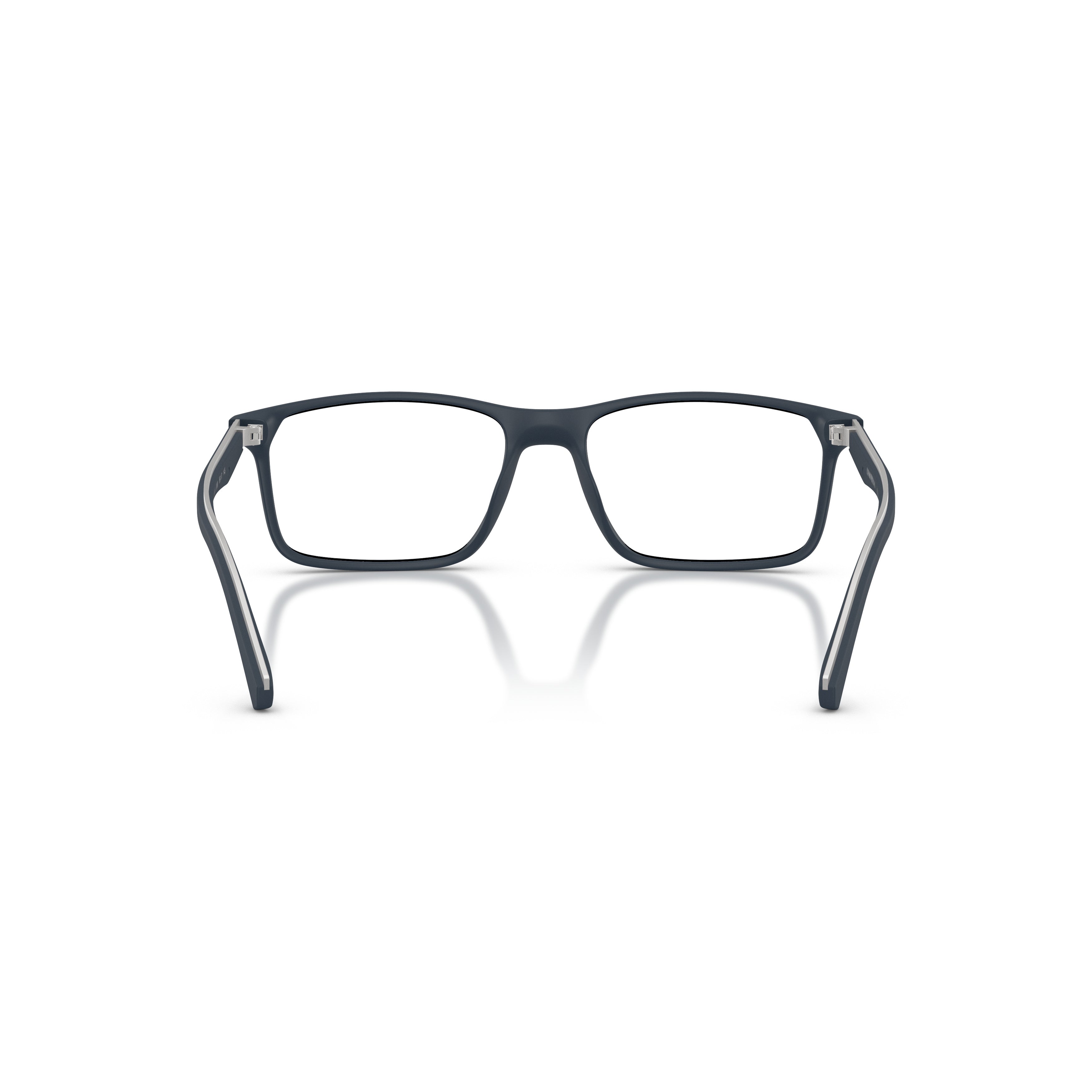 0ea3266u Rectangular Matte Black Eyeglass Frames with Subtle Branding