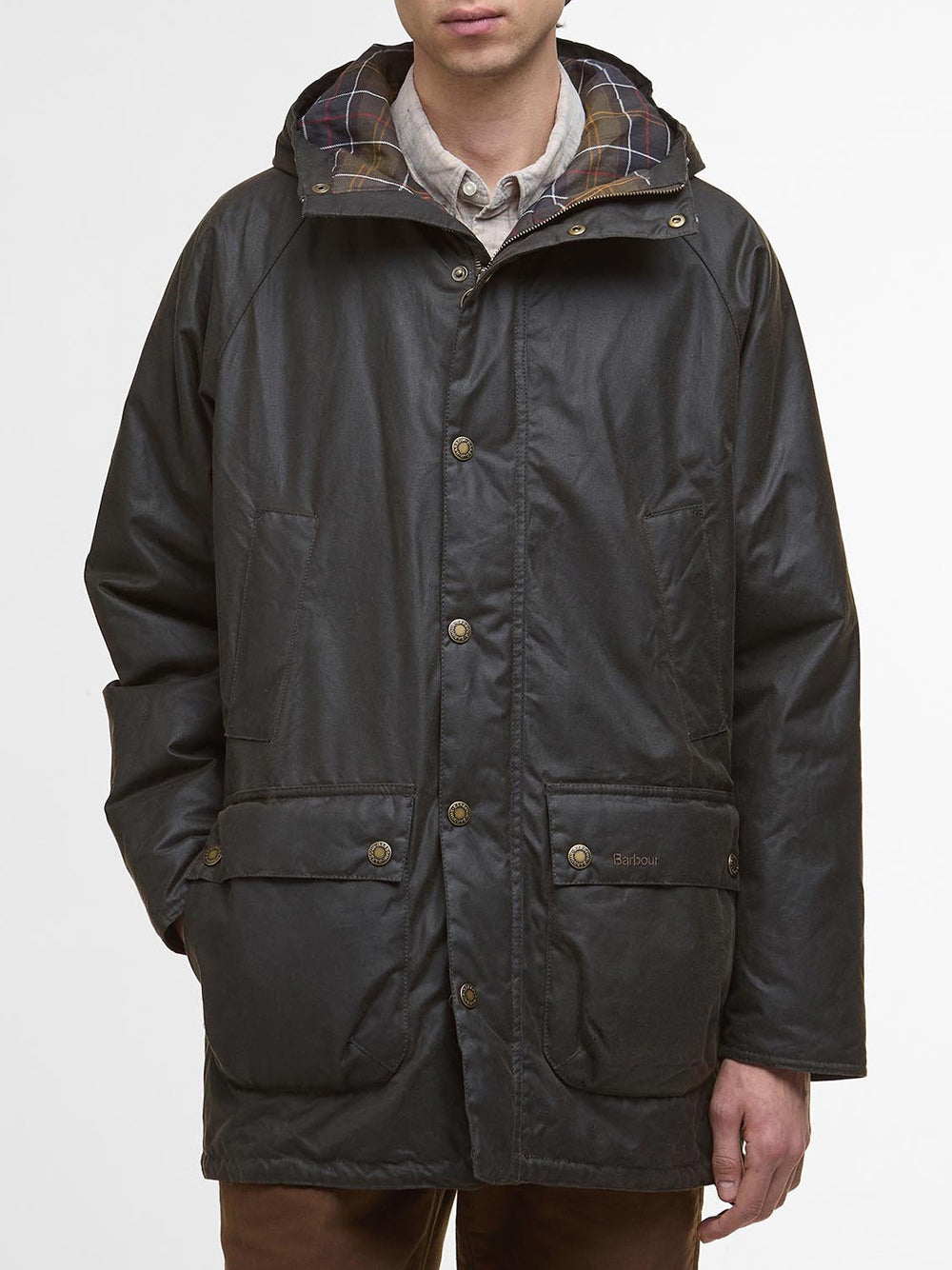 Traditional Waxed Parka With Adjustable Hood