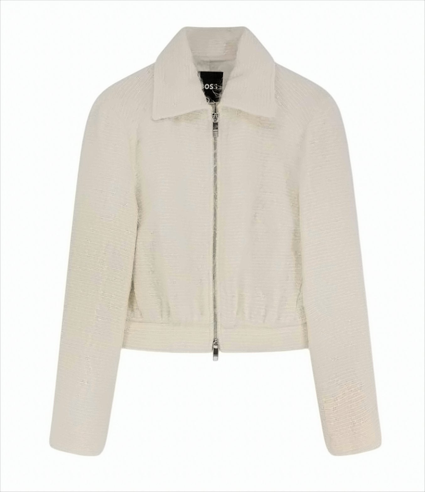 Textured Jacket With Double Zip Closure