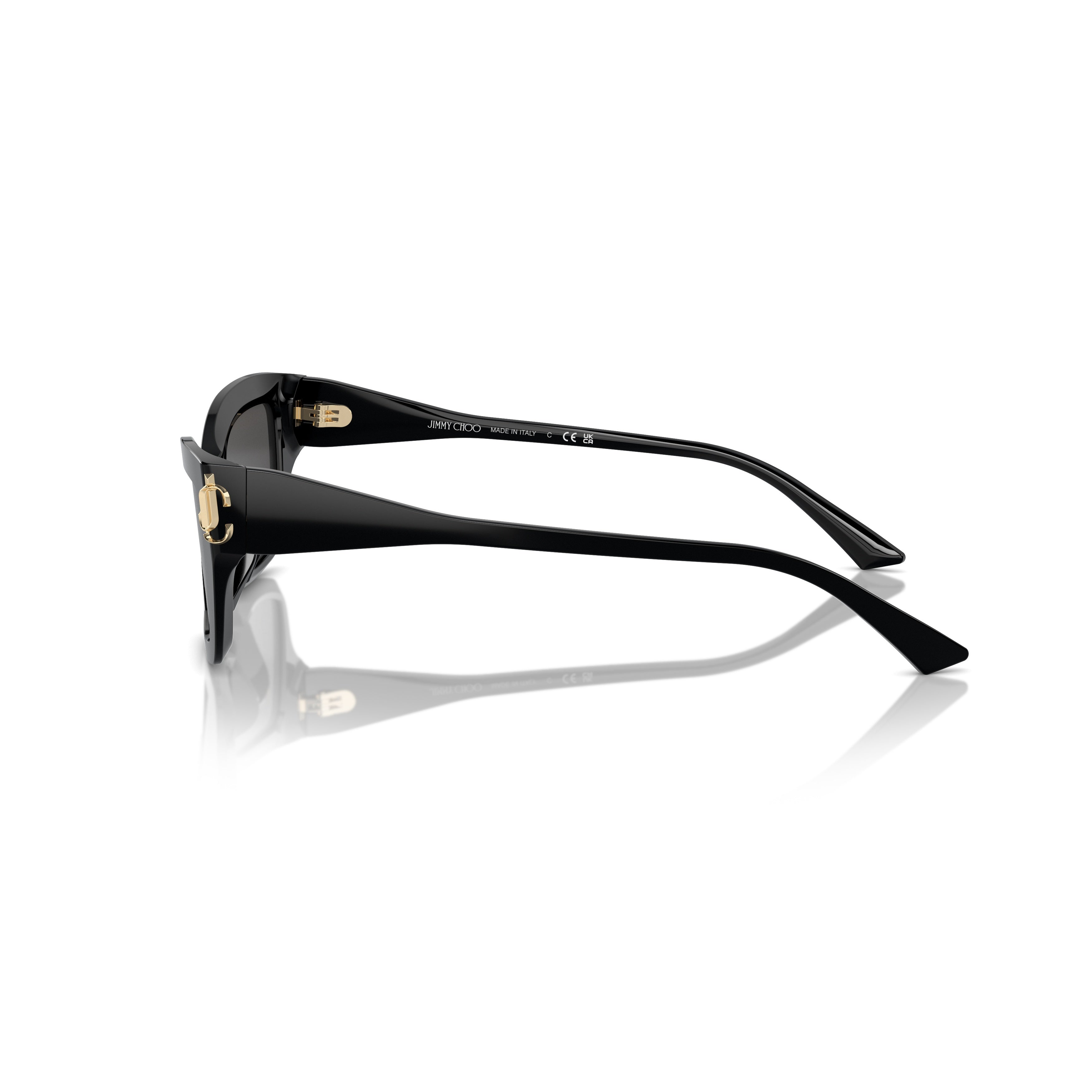 0jc5011u Rectangular Black Acetate Sunglasses