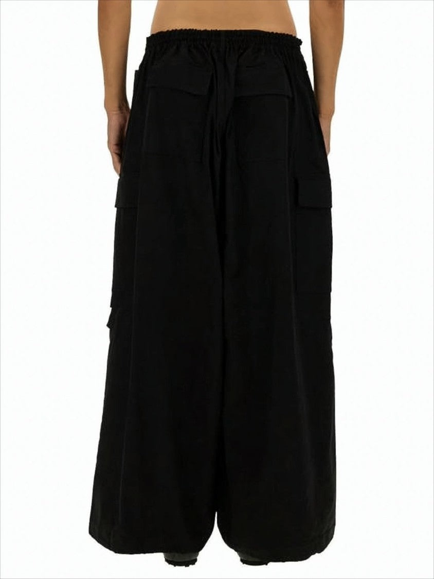 Wide-Leg Casual Pants with Elastic Waistband