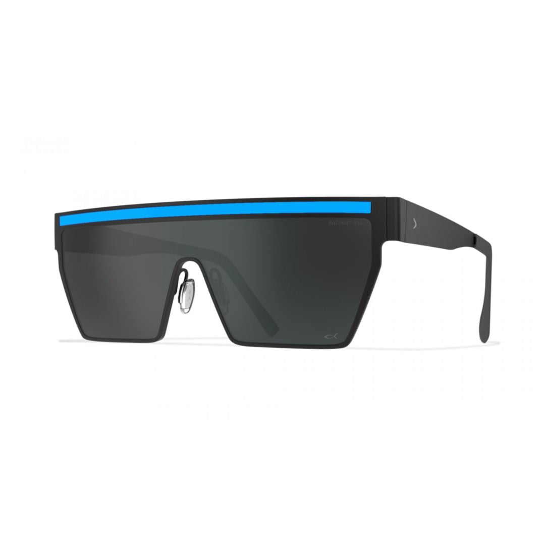 Bf980 Highlighter 01 Bold Rectangular Shield Sunglasses with Modern Blue Accents