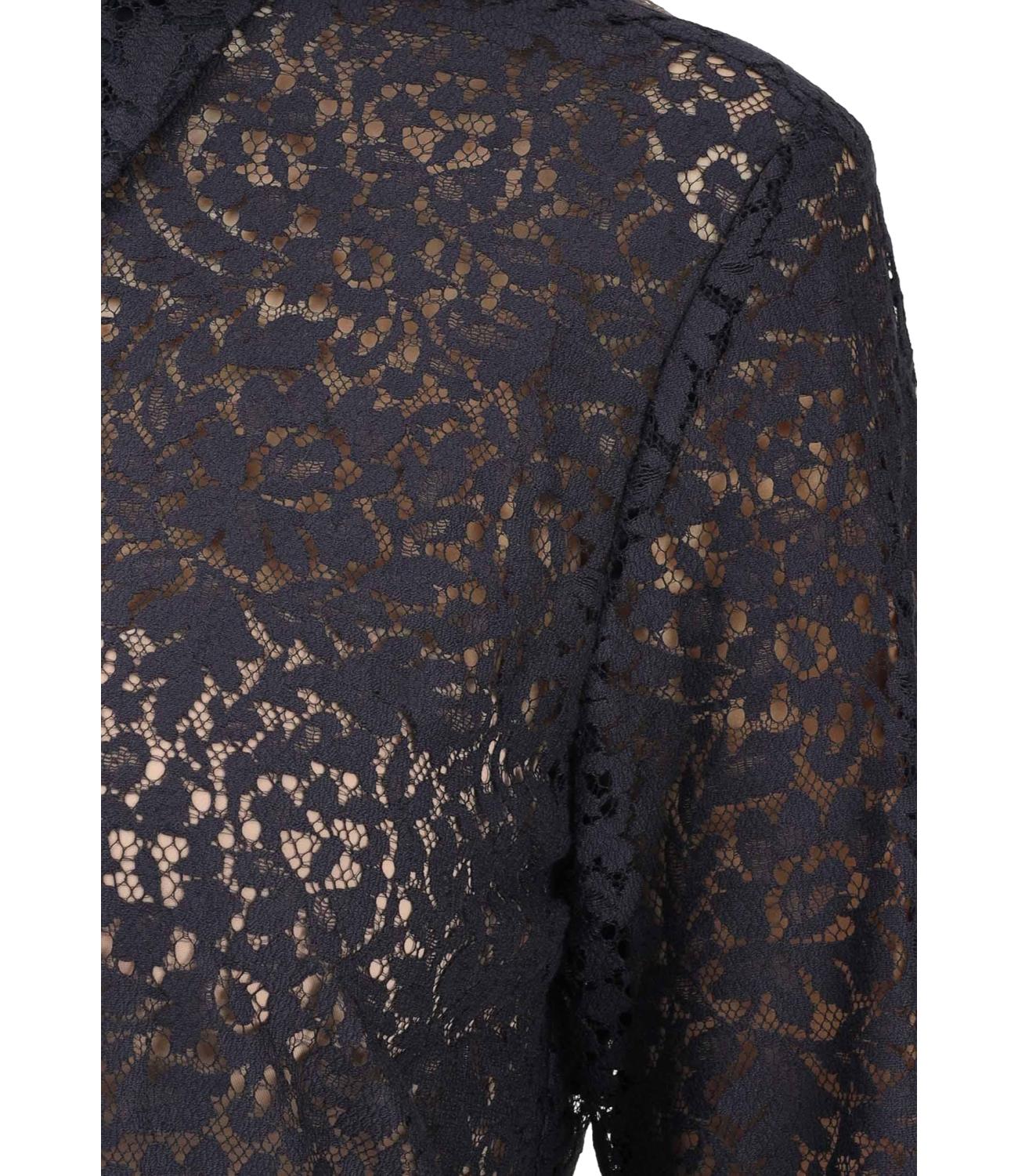 Blue Cotton Blend Button Shirt