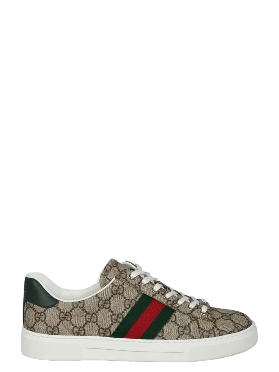Canvas Sneakers with Iconic Monogram and Striped Accents