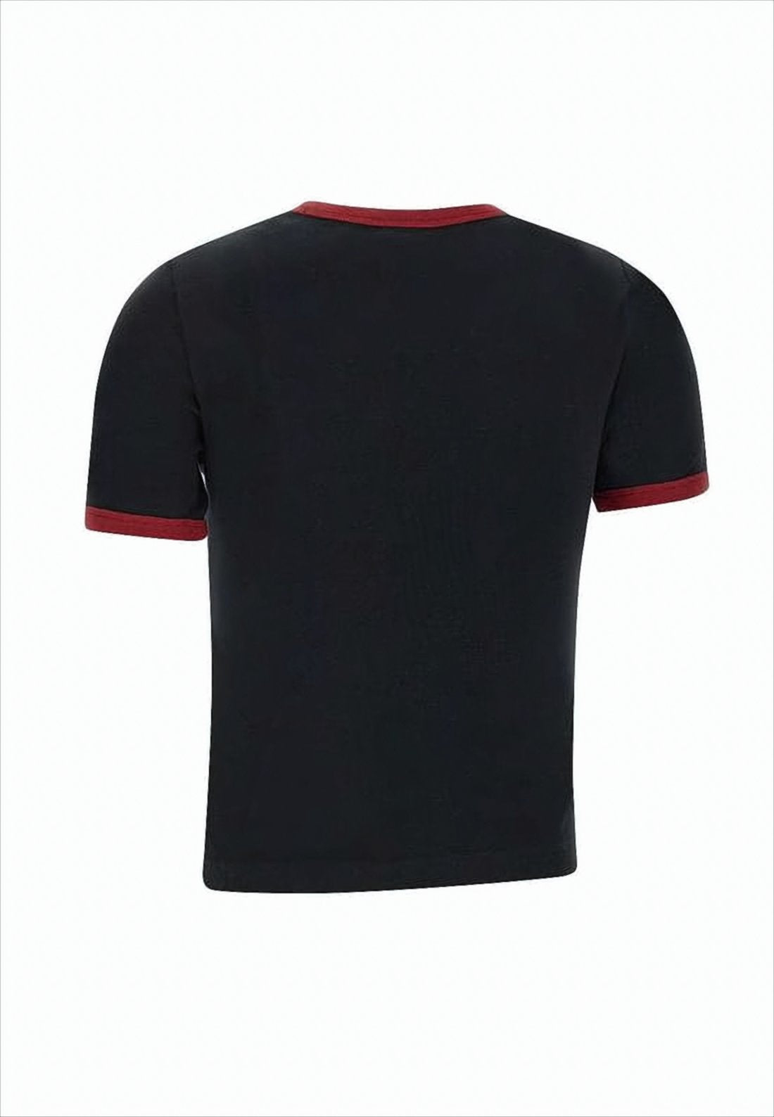 Fitted Cotton Crop Top with Contrasting Trims
