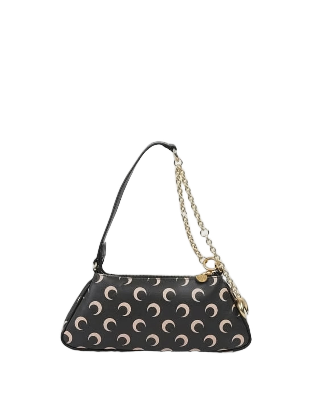 Elongated Black Shoulder Bag