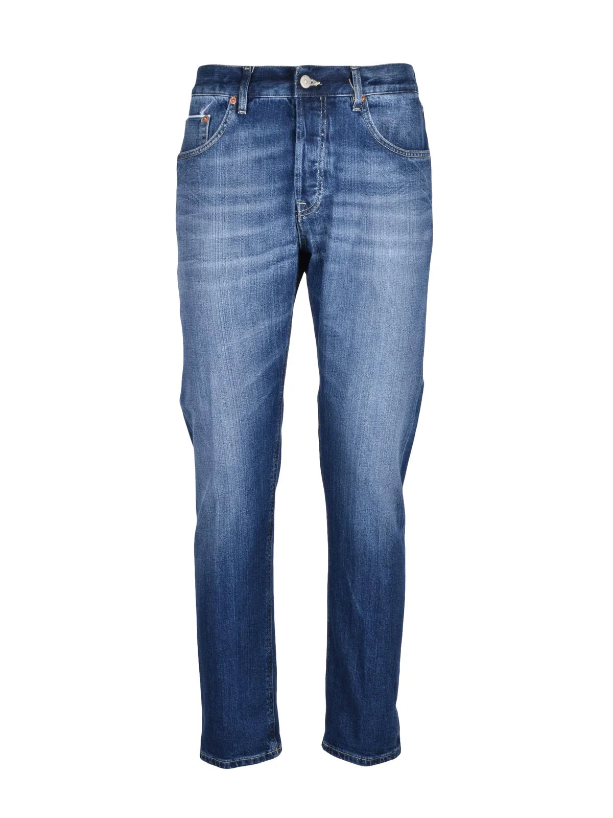 Blue Icon Regular Fit Cotton Polyurethane Jeans