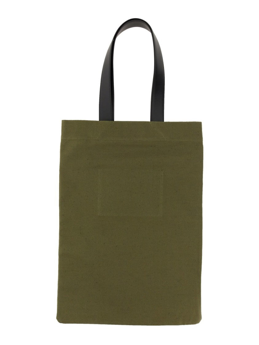 Tote Bag With Double Leather Handle
