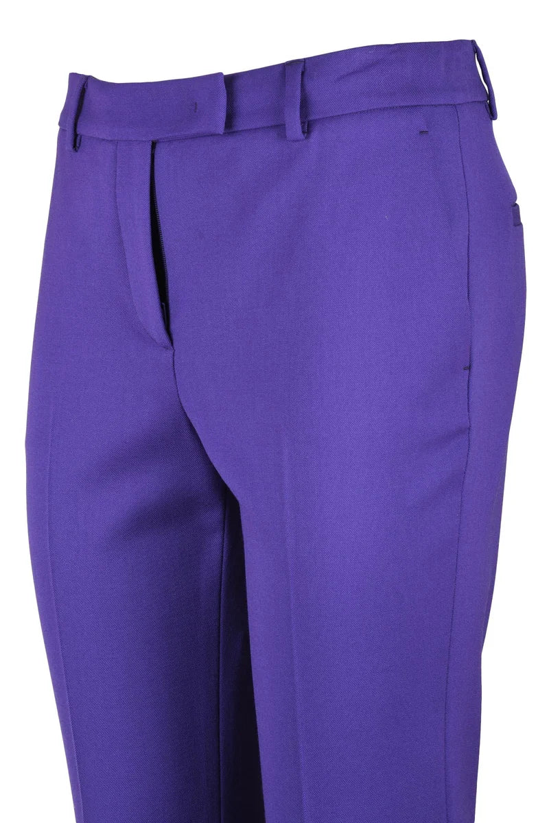 Straight Leg Trousers - Purple