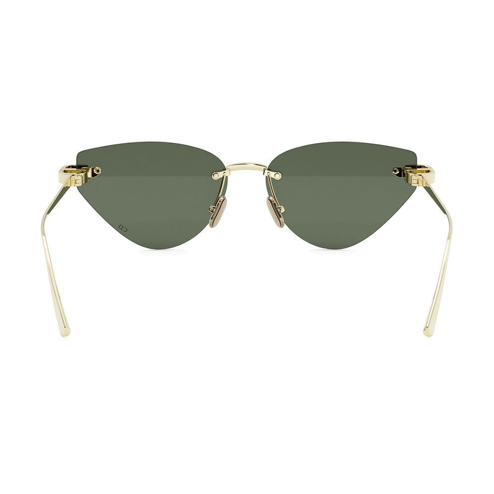 C B5U Butterfly-Shaped Gold Metal Cdior B5U Sunglasses