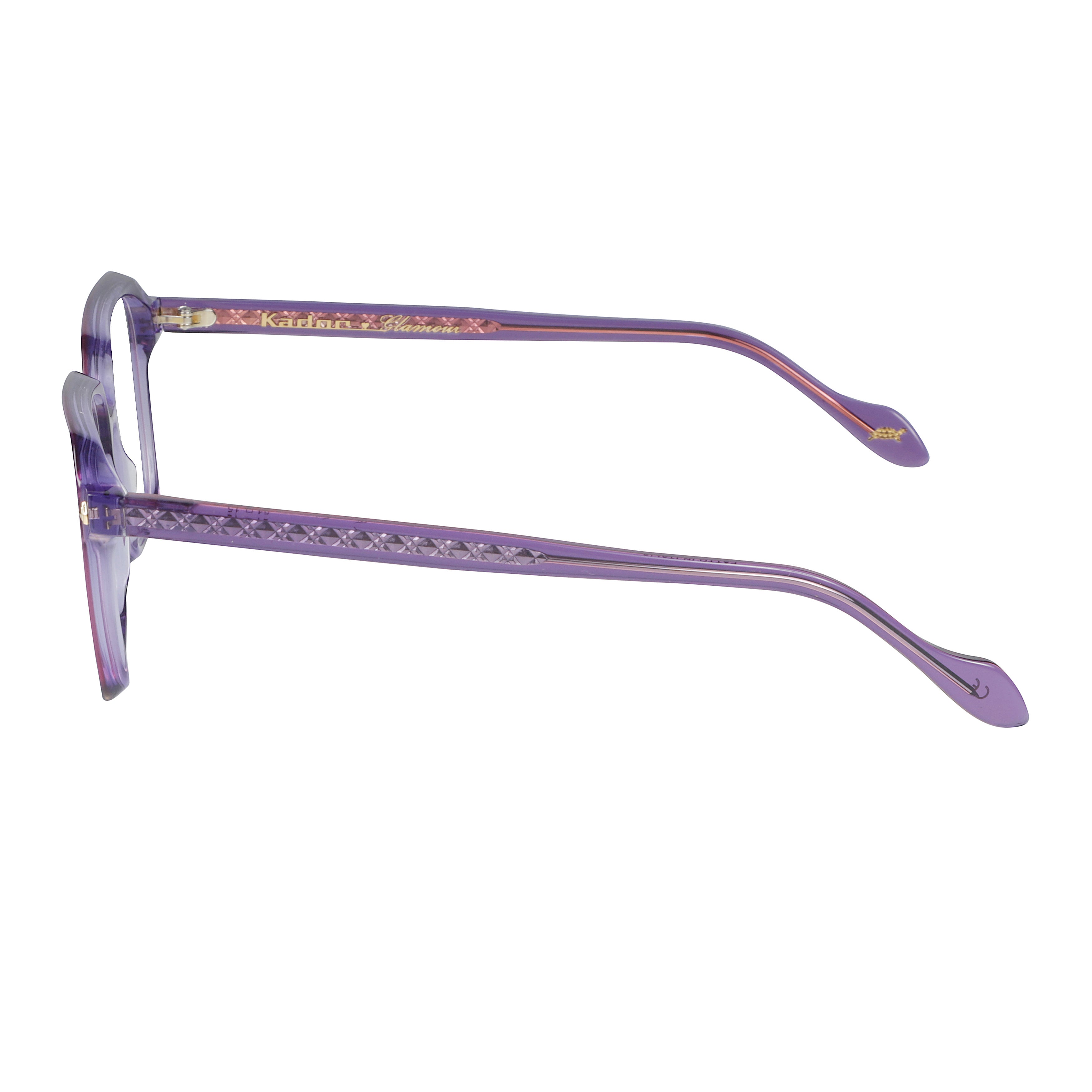 Jodie-V Oversized Square Frame Eyeglasses with Textured Temples