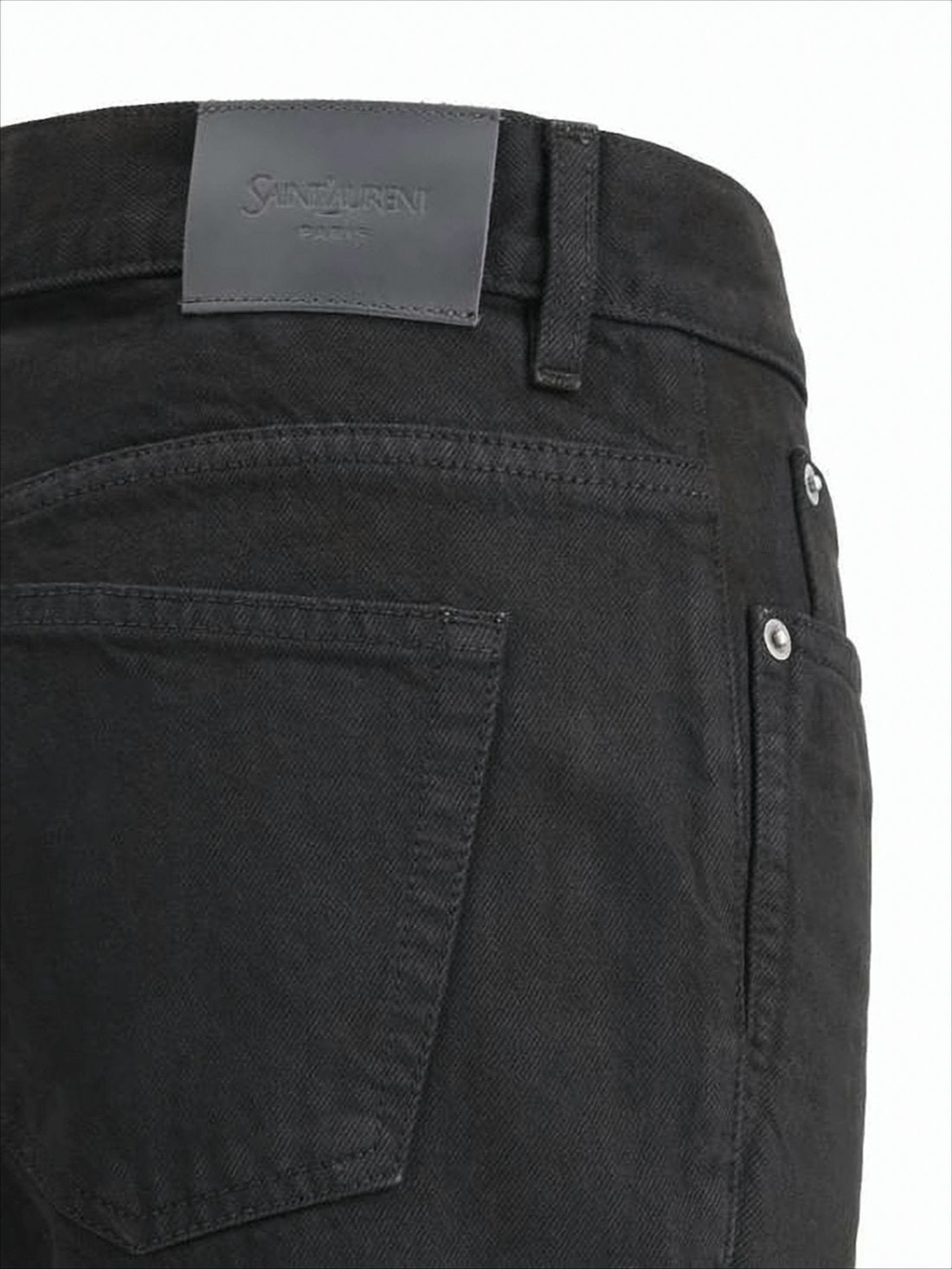 Straight-Leg Denim Pants with Classic Five-Pocket Design