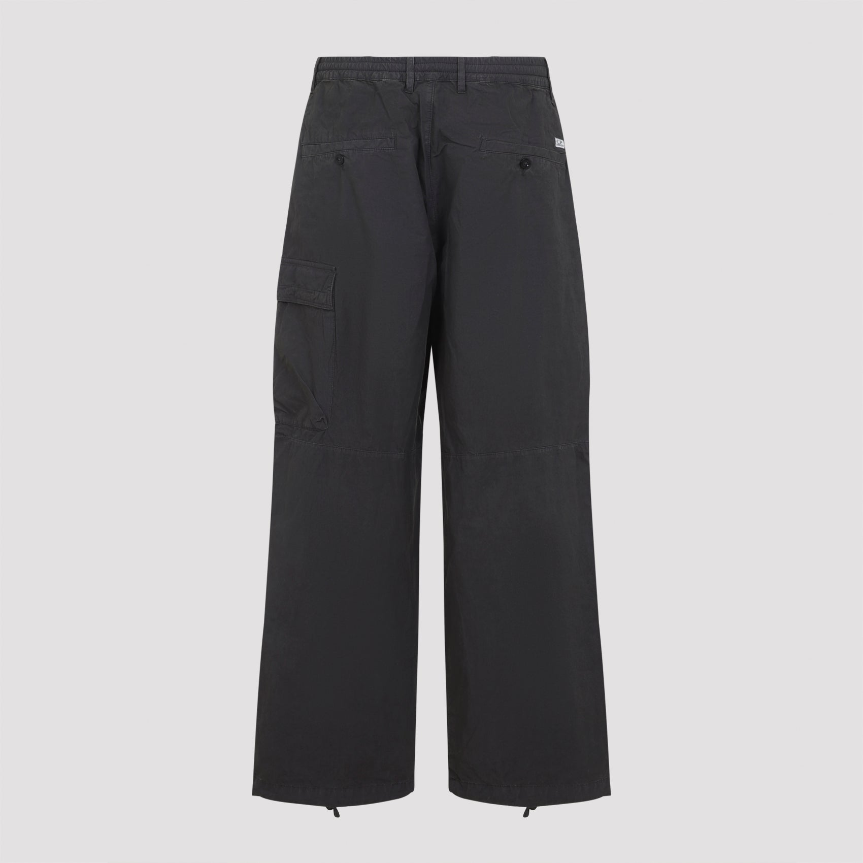 Cotton Trousers with Modern Fit and Circular Lens Detail