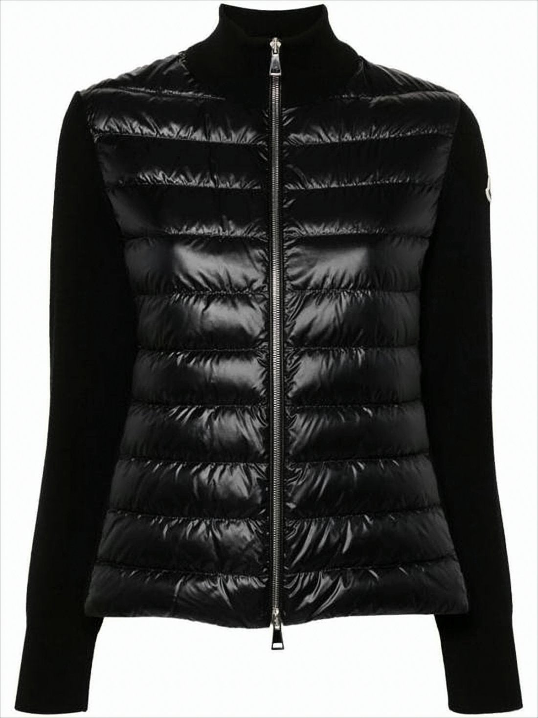 Quilted Cardigan With Sporty Elegance