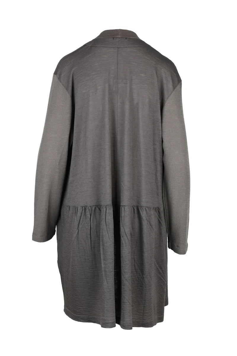 Long Open Cardigan - Brown