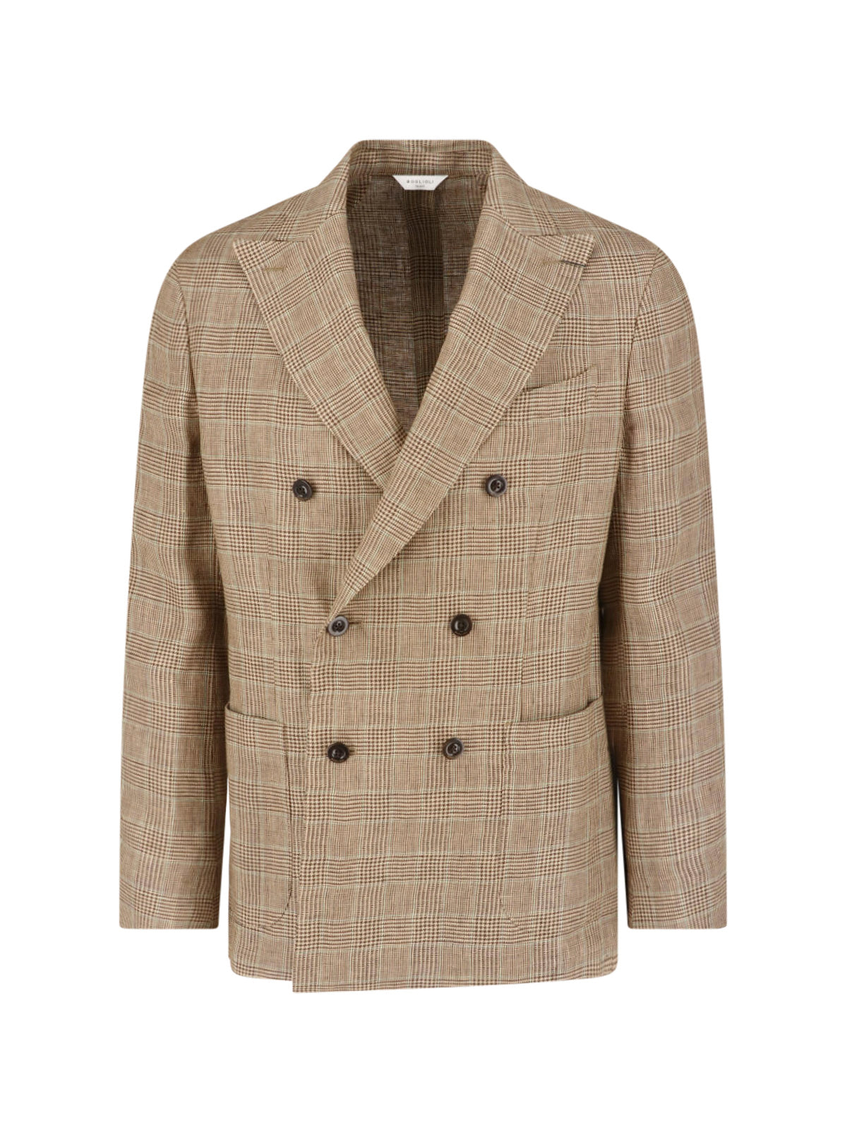 Multicolor Prince of Wales Linen Blazer