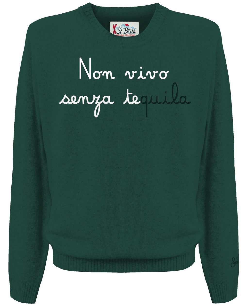 Senza Tequila 51 Emb Crewneck Green Sweater