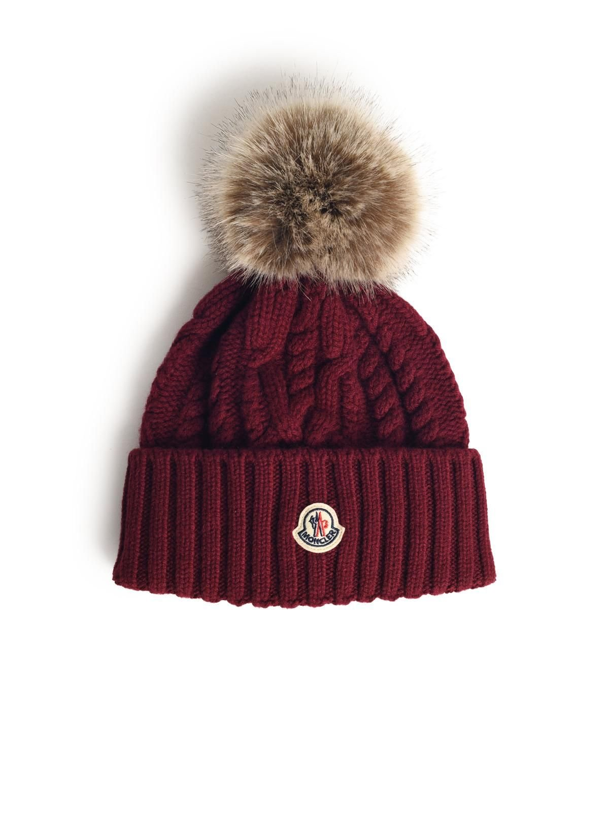 Ribbed Knitted Beanie with Pom-Pom Detail