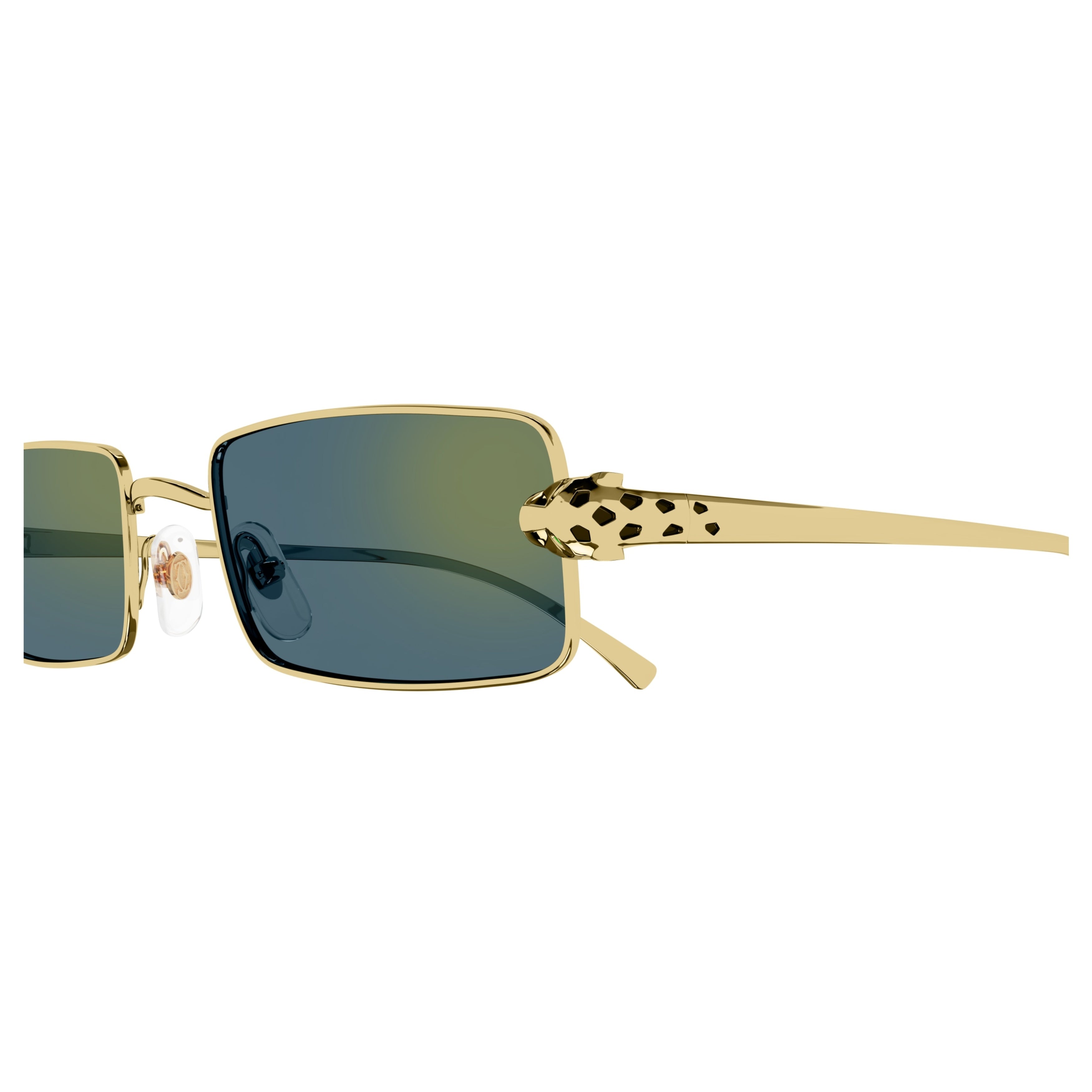Ct0473s Rectangular Frame Sunglasses in Gold-tone Metal