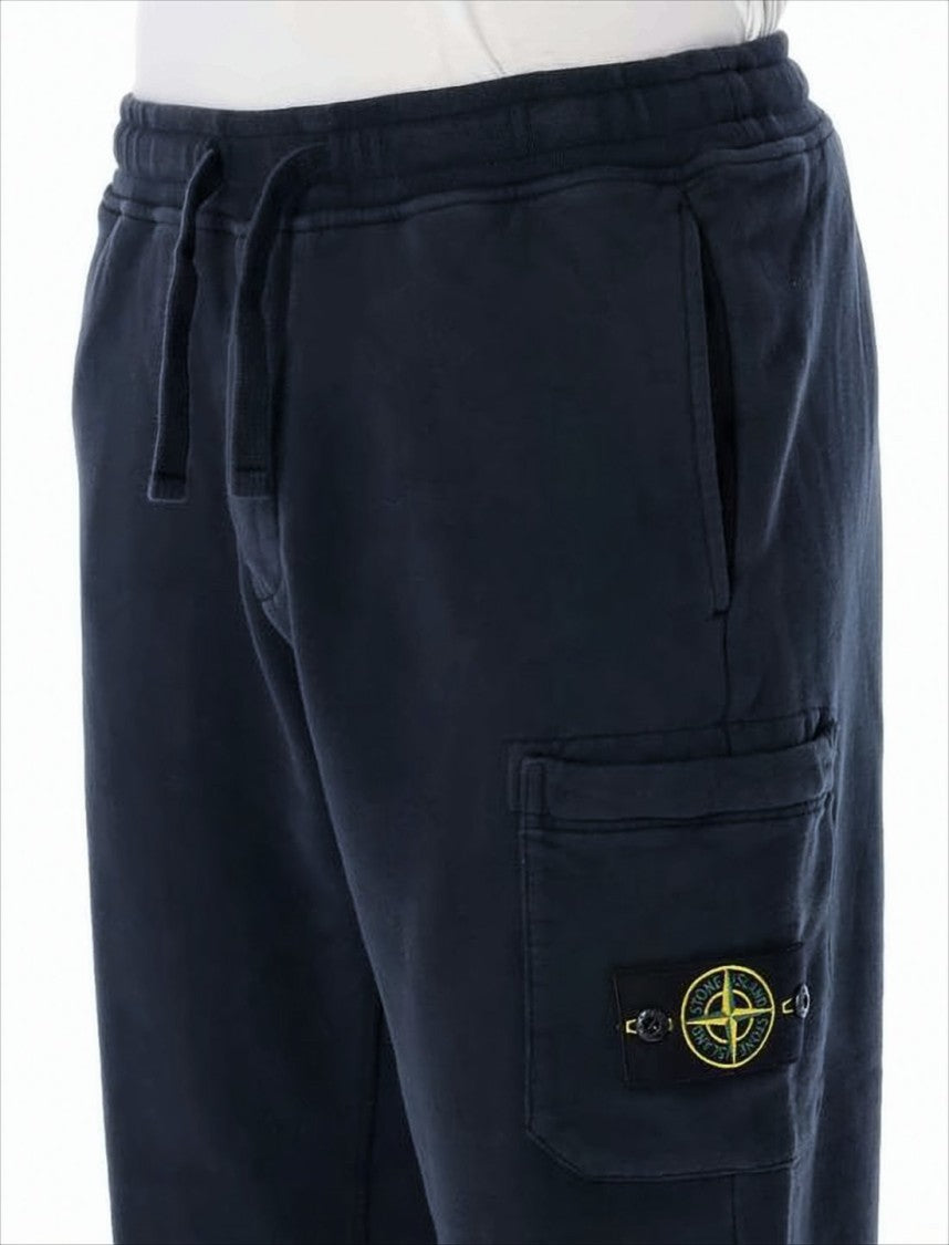 Relaxed-Fit Blue Training Pants with Drawstring
