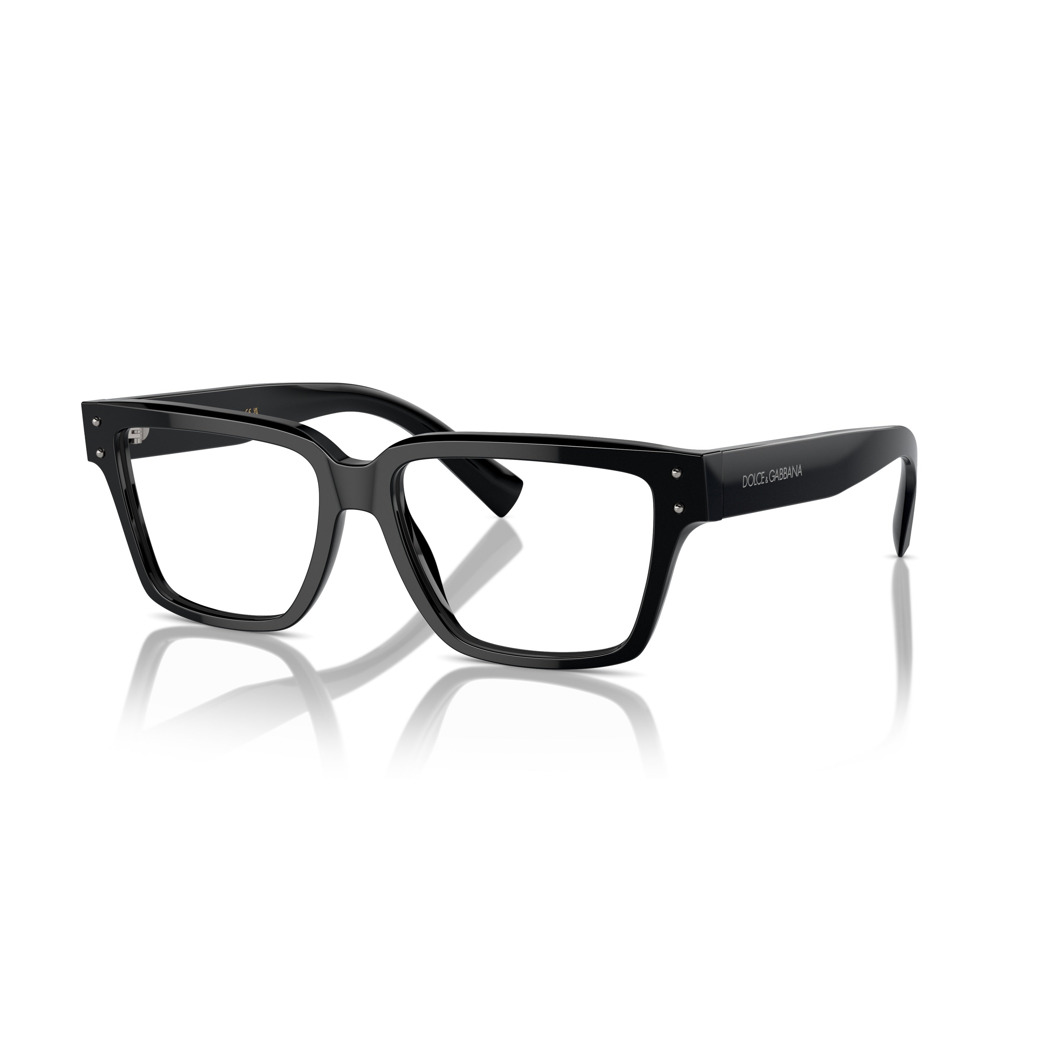 0dg3383 Rectangular Black Acetate Sunglasses