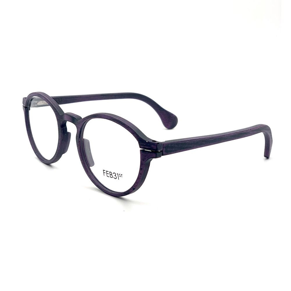 Henry Viola Round Wooden Eyeglasses