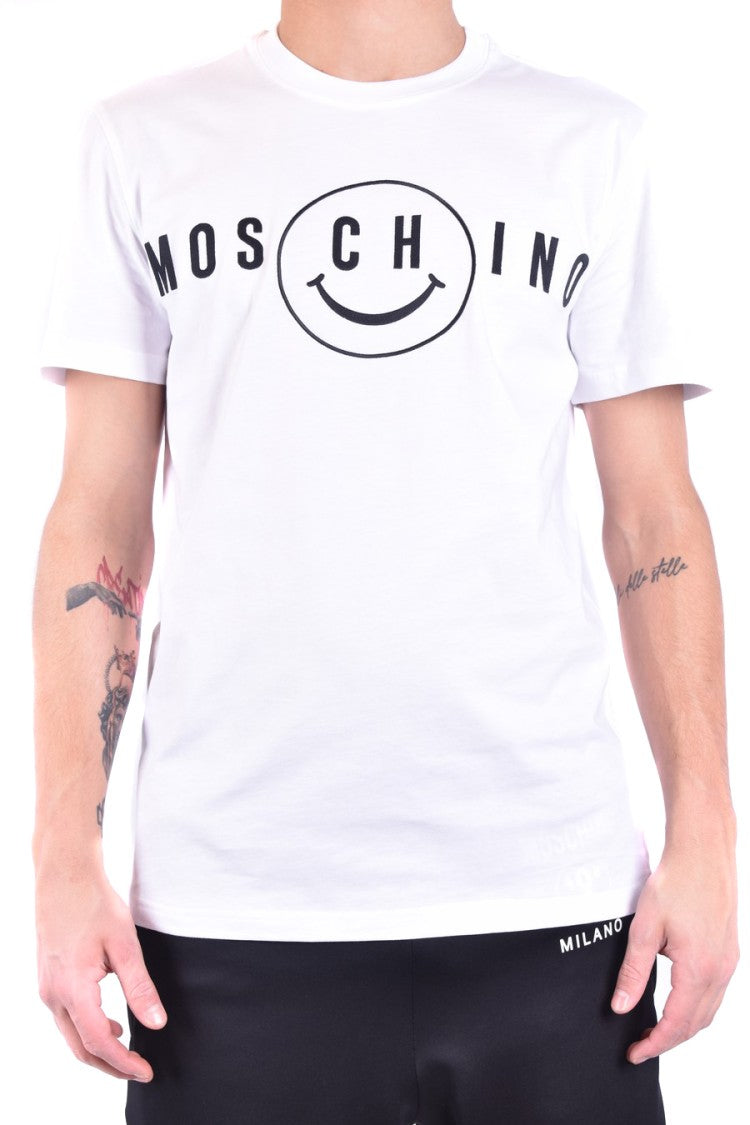 Classic White Tee With Bold Black Print