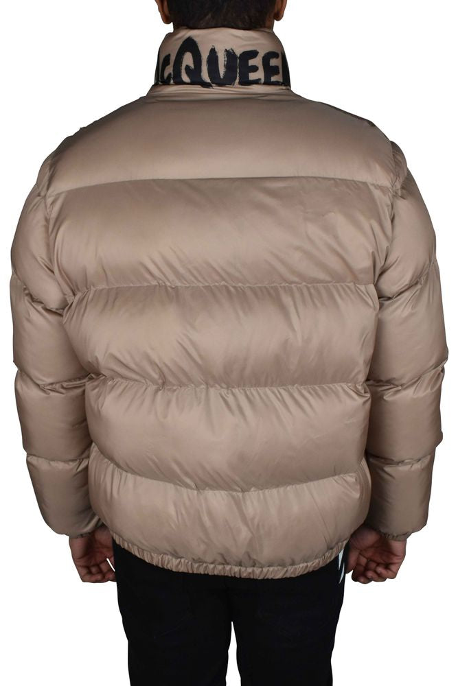 Quilted Short Jacket With Graffiti Inscription