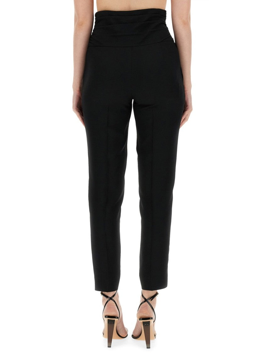 Slim-Fit Pants With Heart-Shaped Waist Detail