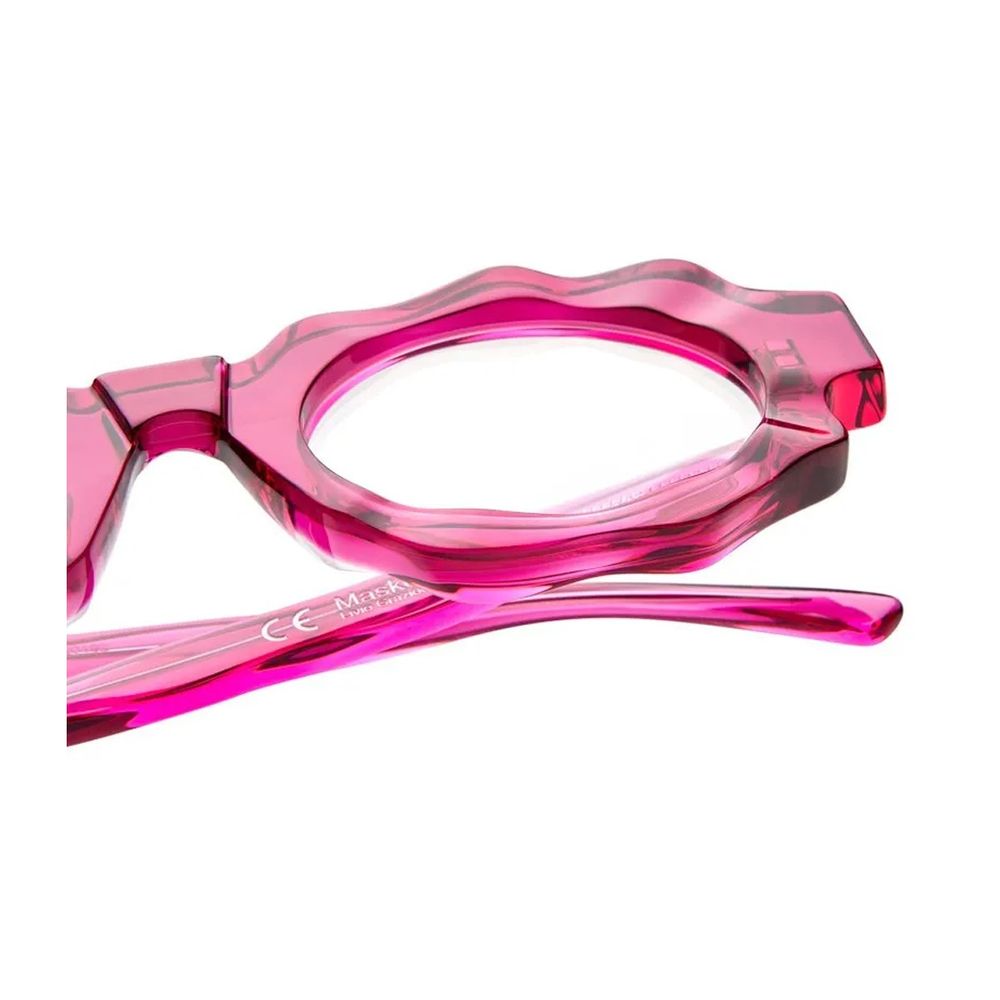 Mask G7 Transparent Fuchsia Acetate Kuboraum Mask G7 Eyewear