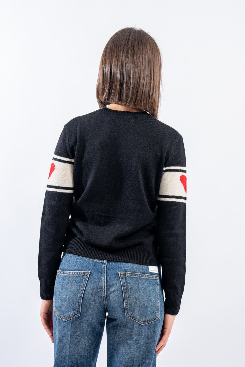Modern Black Sweater With Bold Text