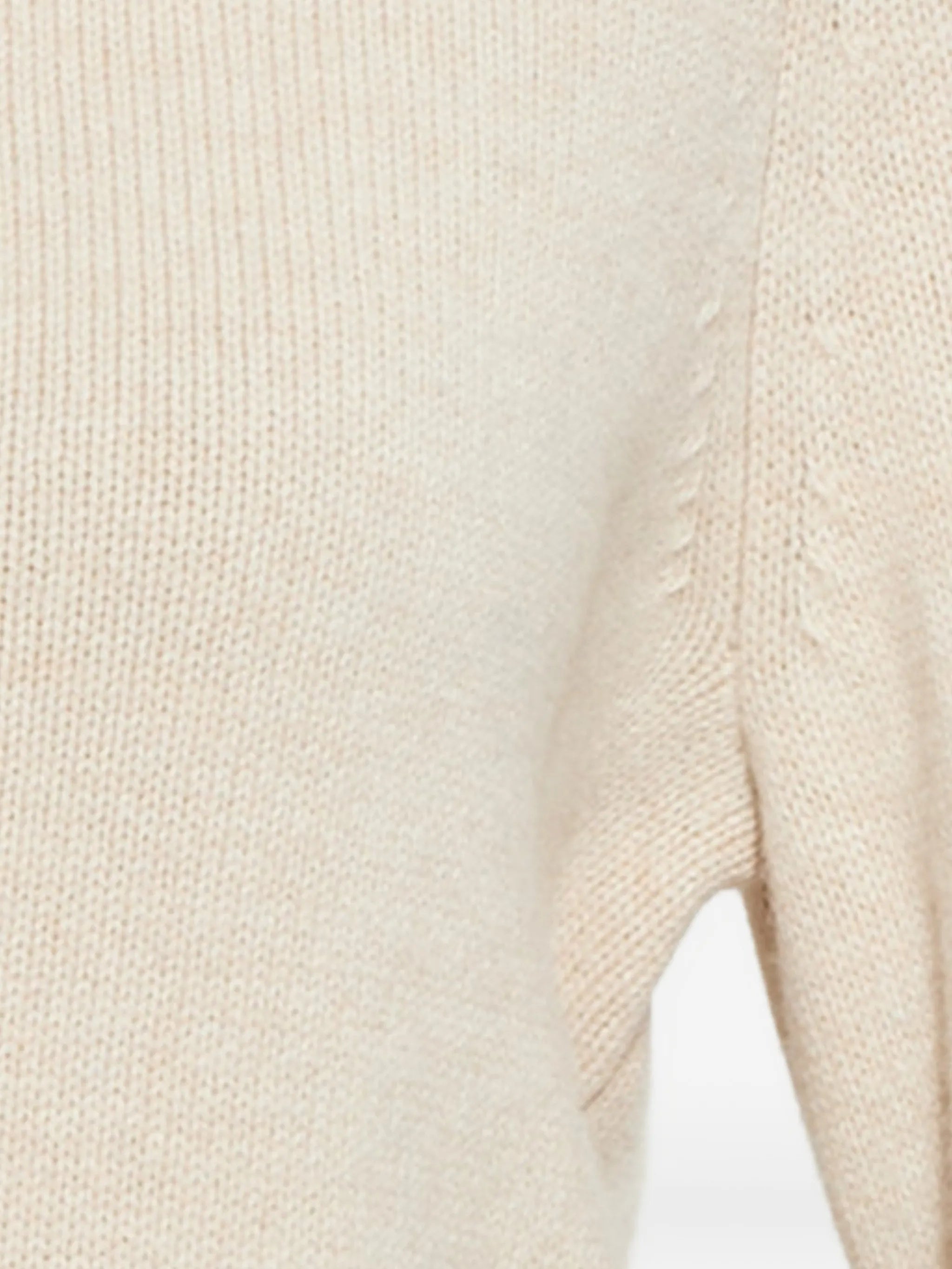 Neutral Cornelia Cropped Wool Pullover
