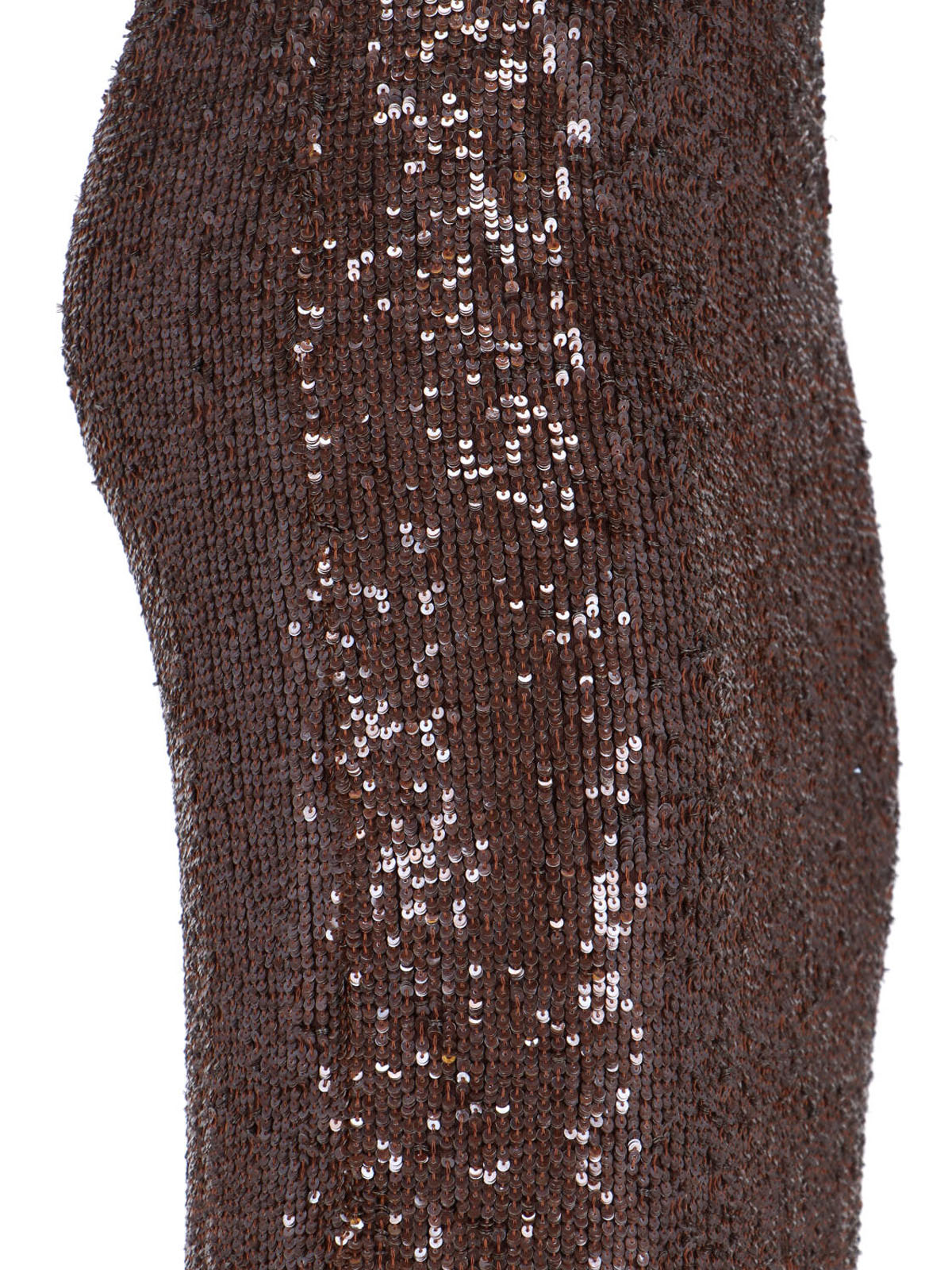 Brown Midi Sequin Skirt