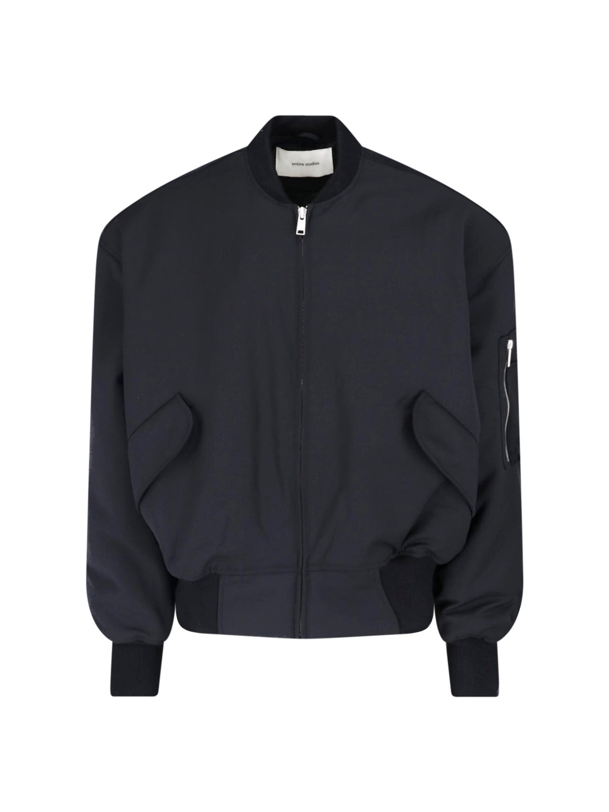 Black Boxy Functional Pocket Jacket