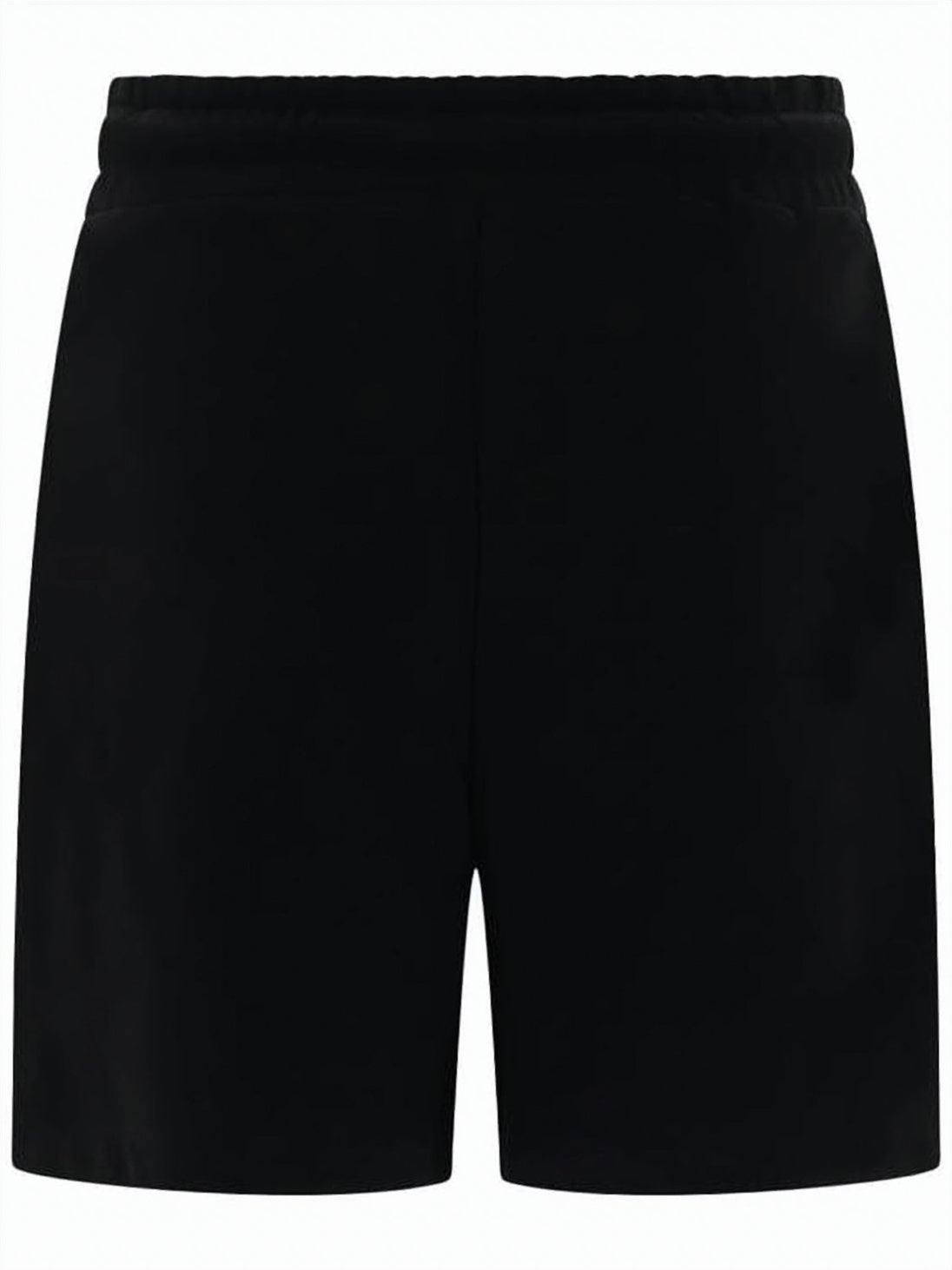 Relaxed Fit Black Shorts with White Drawstring