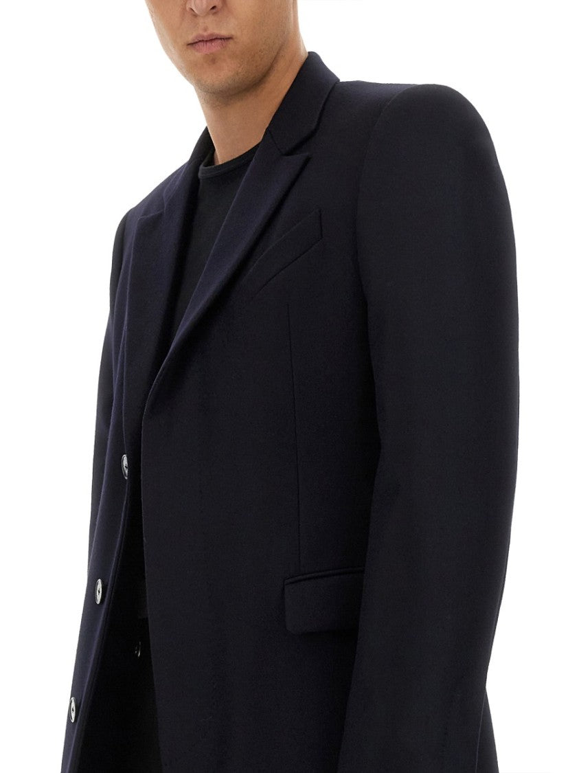 Tailored Long Coat With Sharp Lapels
