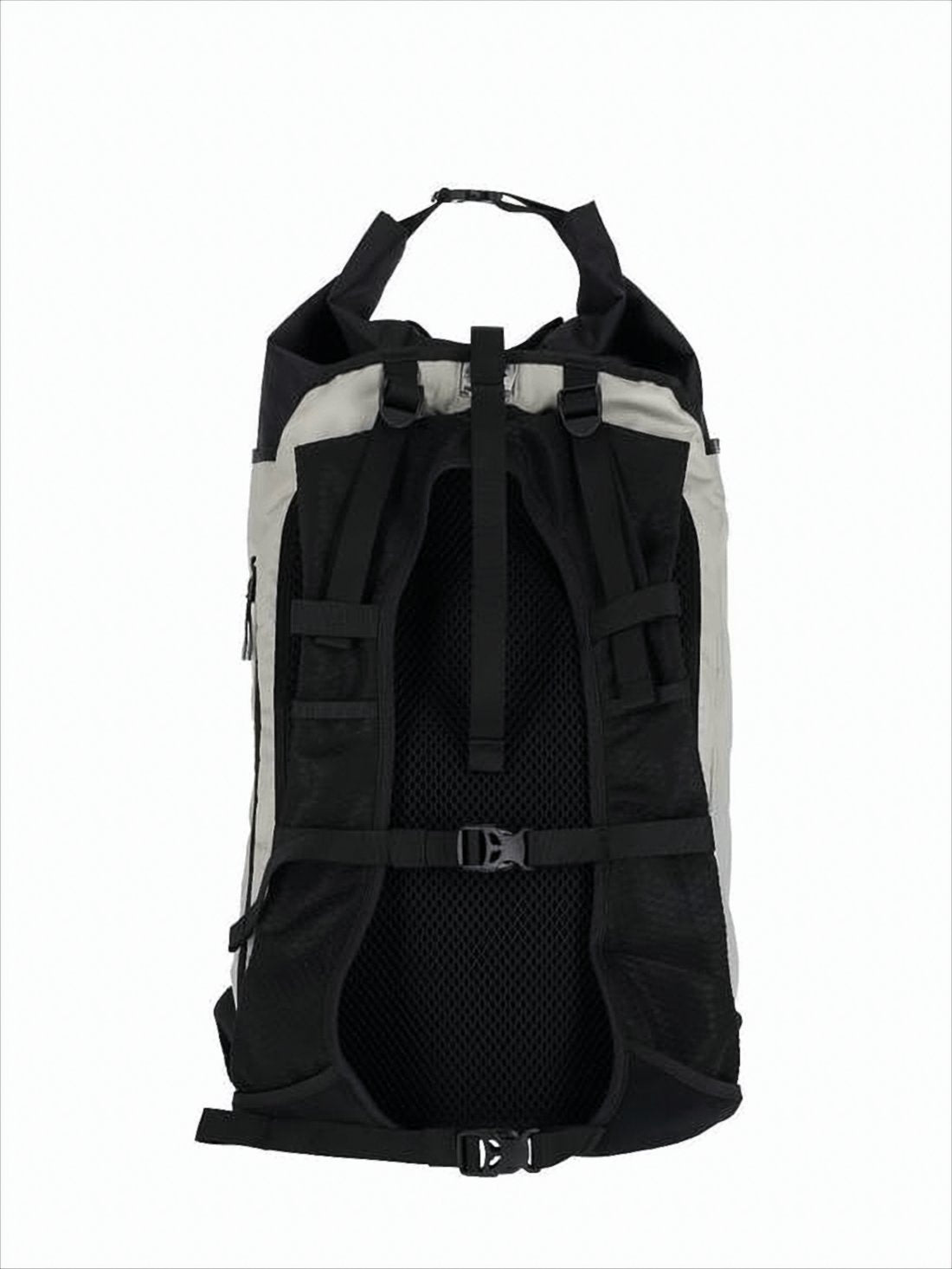 Grey Roll-Top Backpack With Functionality