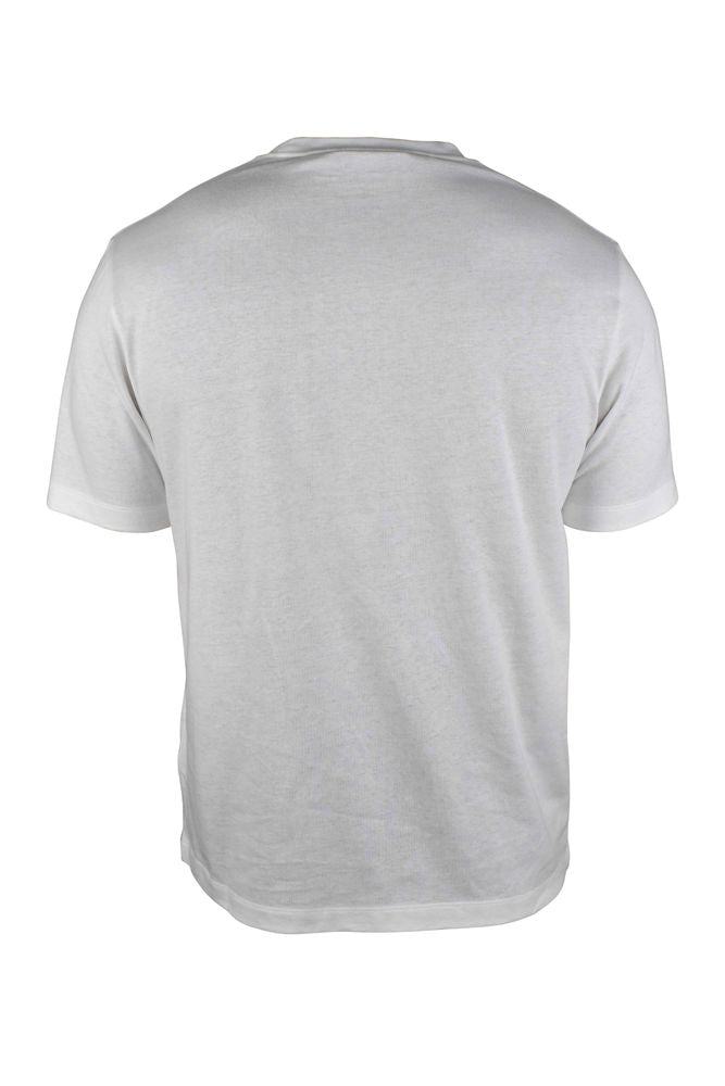 White Cotton T-Shirt With Chest Pocket