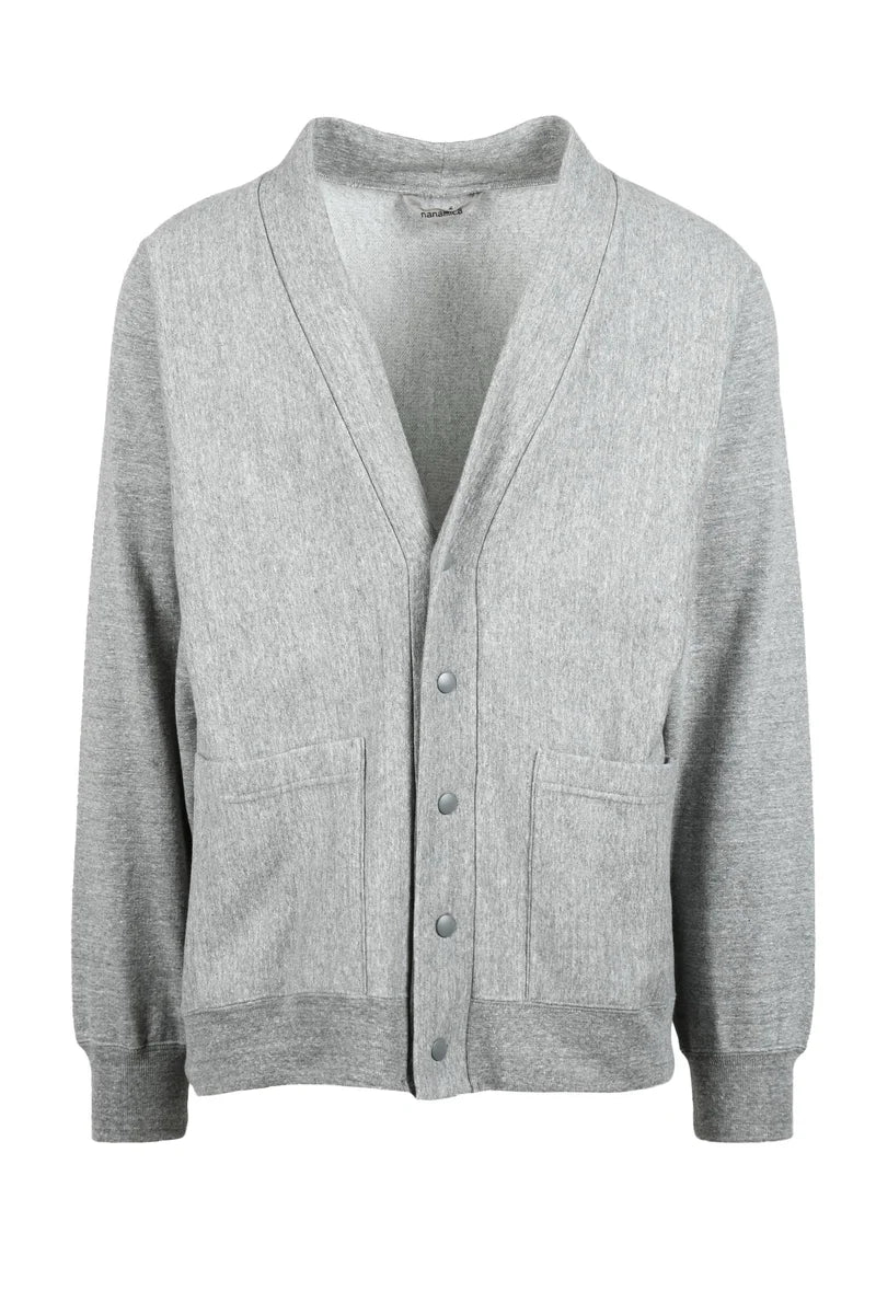 Sweatshirt Cardigan Brushed Interior - Grey