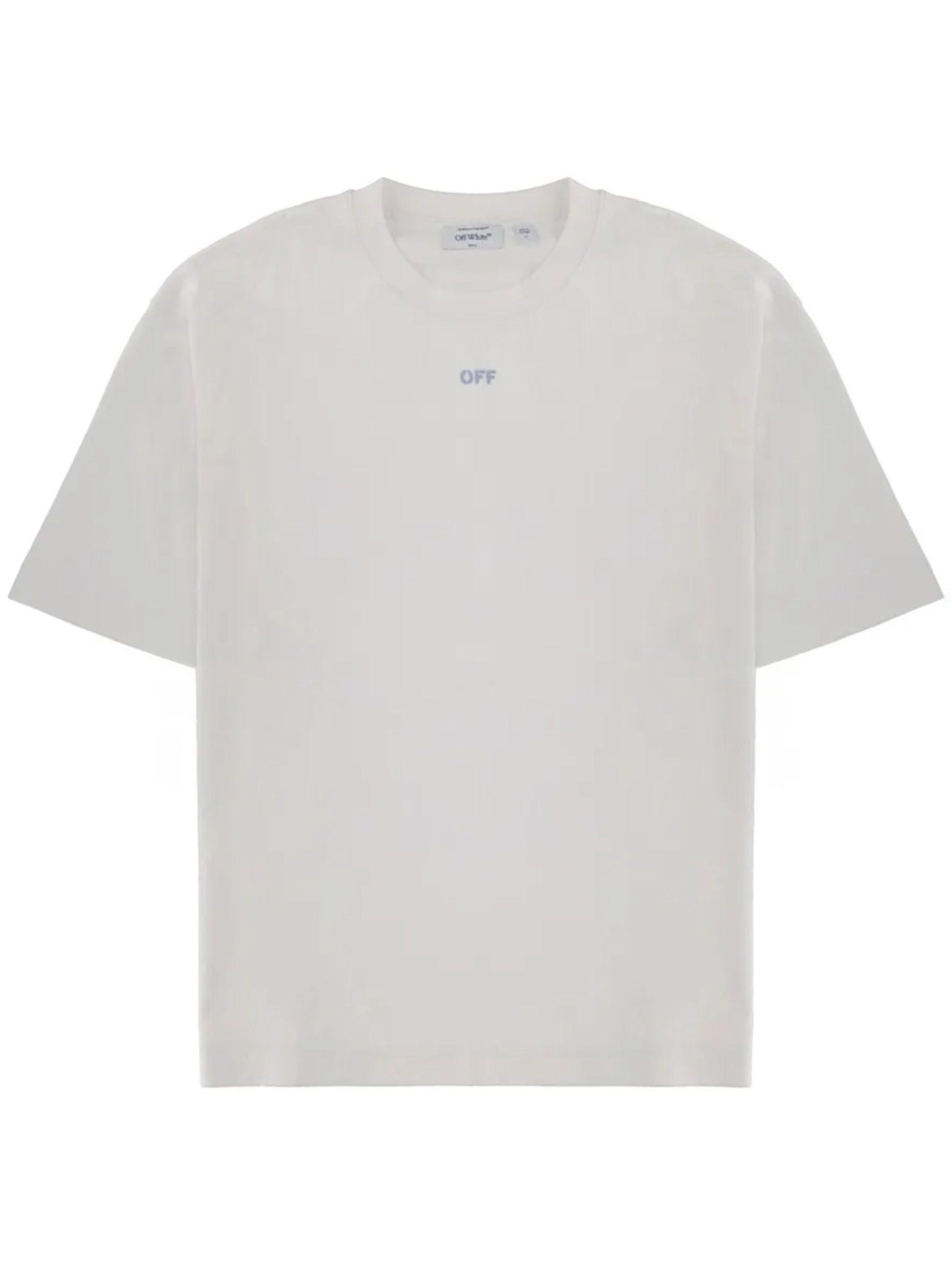 White New Off Stamp Cotton T-Shirt