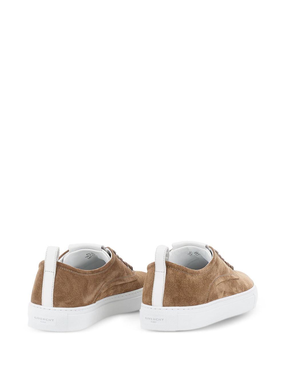 Beige Suede Low-Top Sneakers