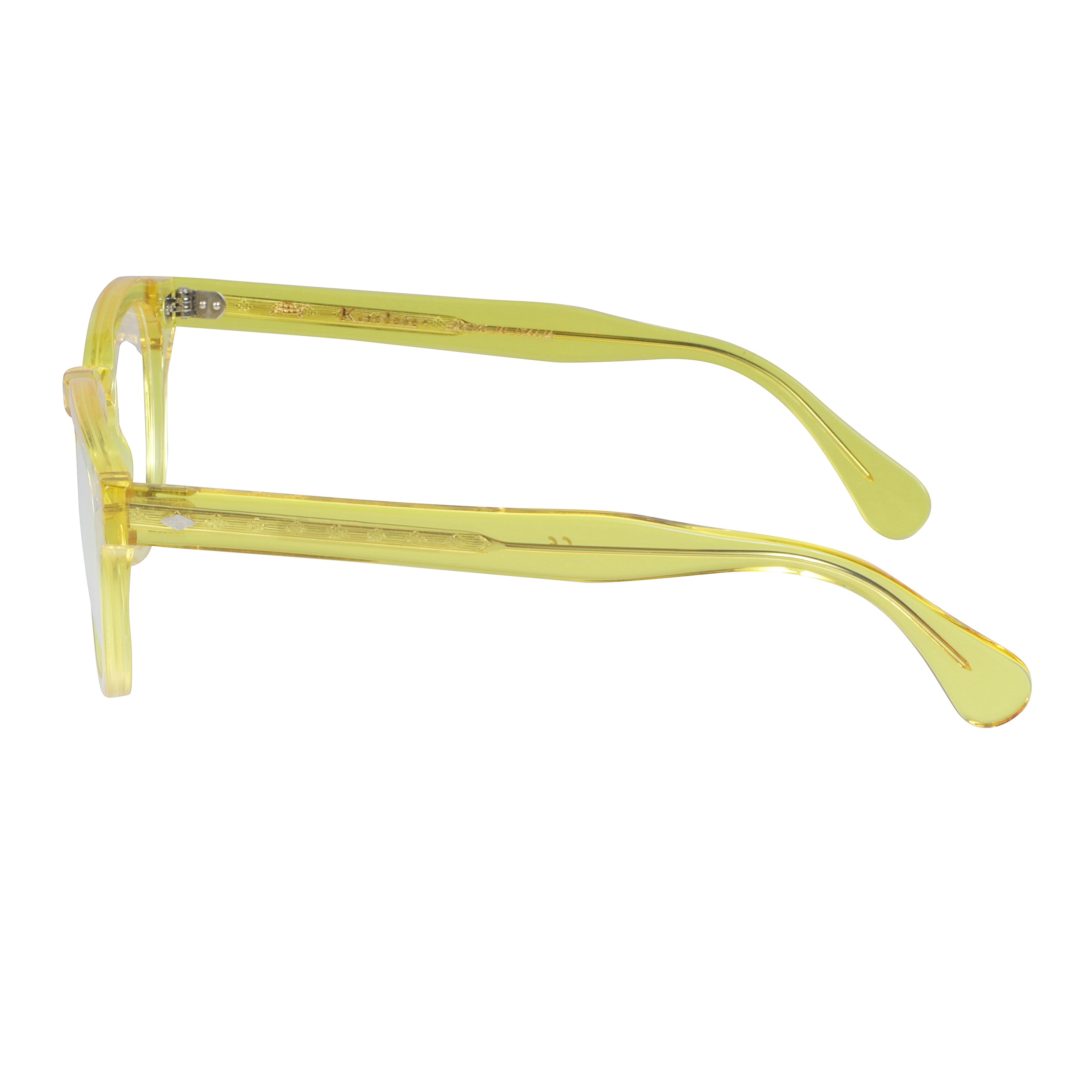 Jolly Cal 49 Translucent Yellow Rounded Square Eyeglasses