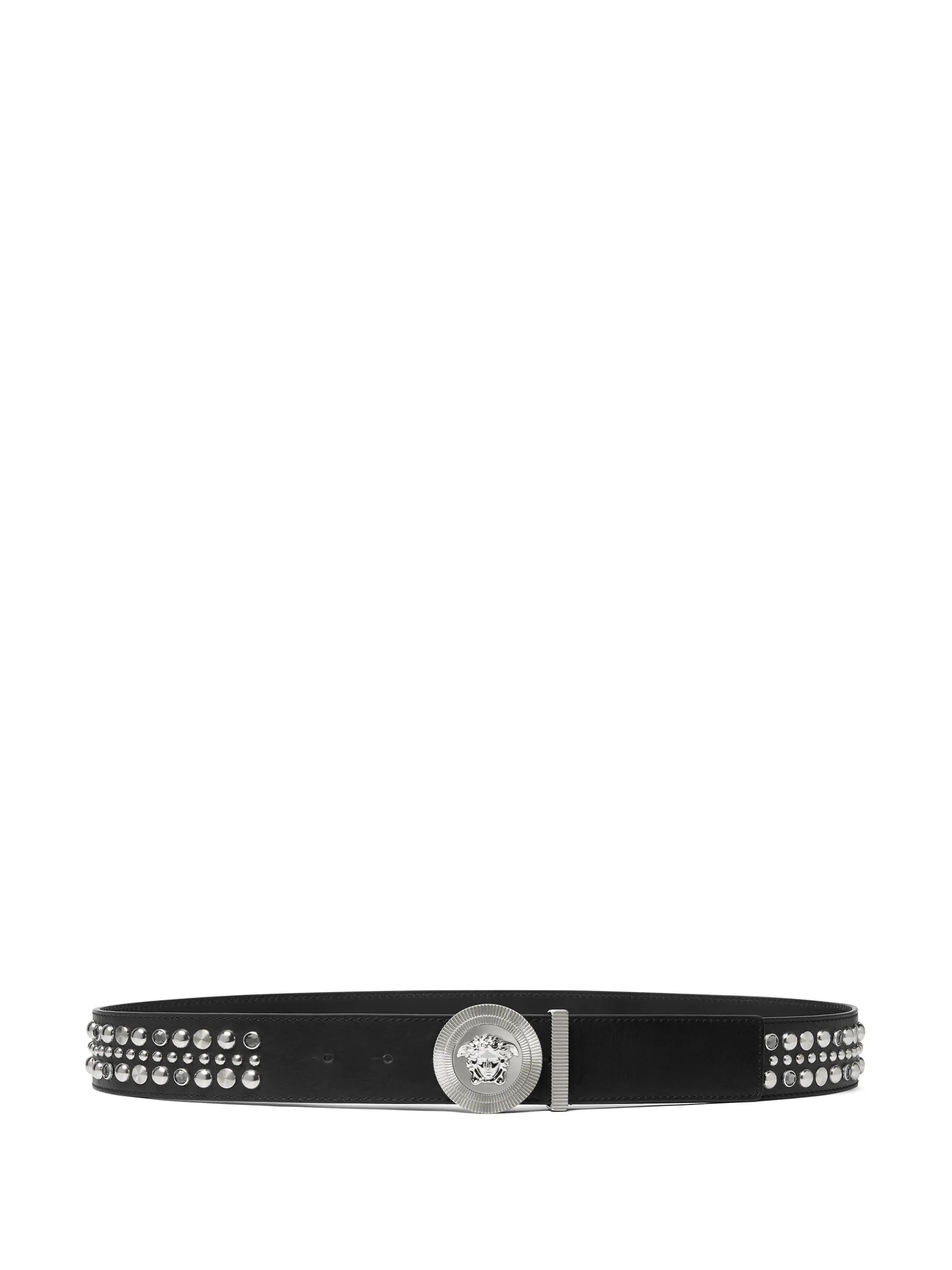 Black Mix Borchie Studded Leather Belt